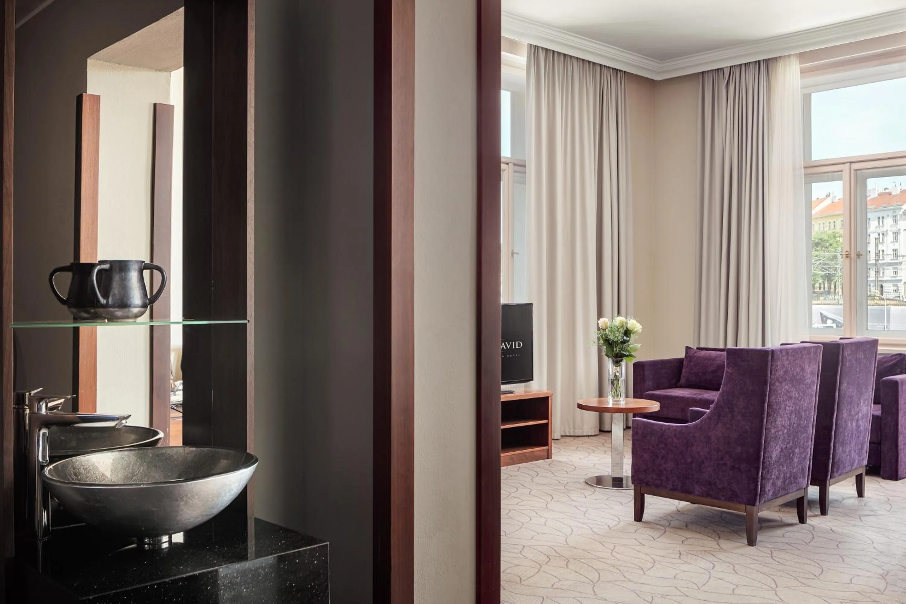 Living room in Kosher Hotel King David Prague