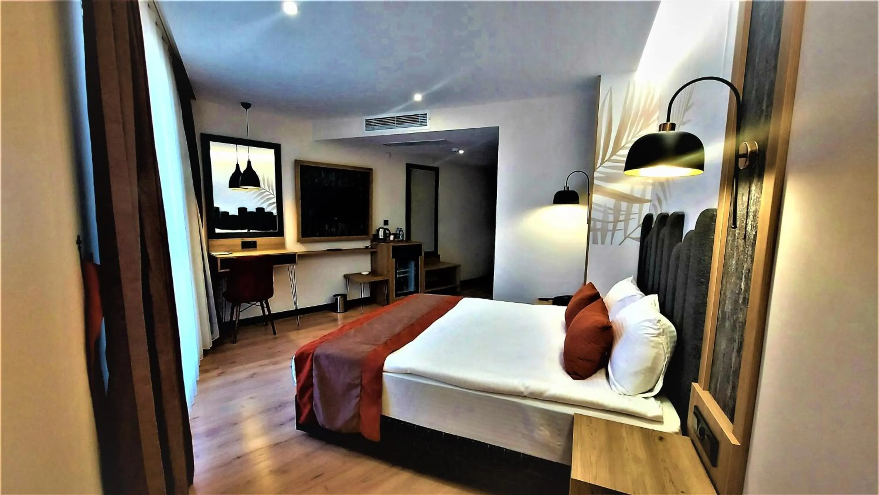 Bed in BURSA KOZA HOTEL