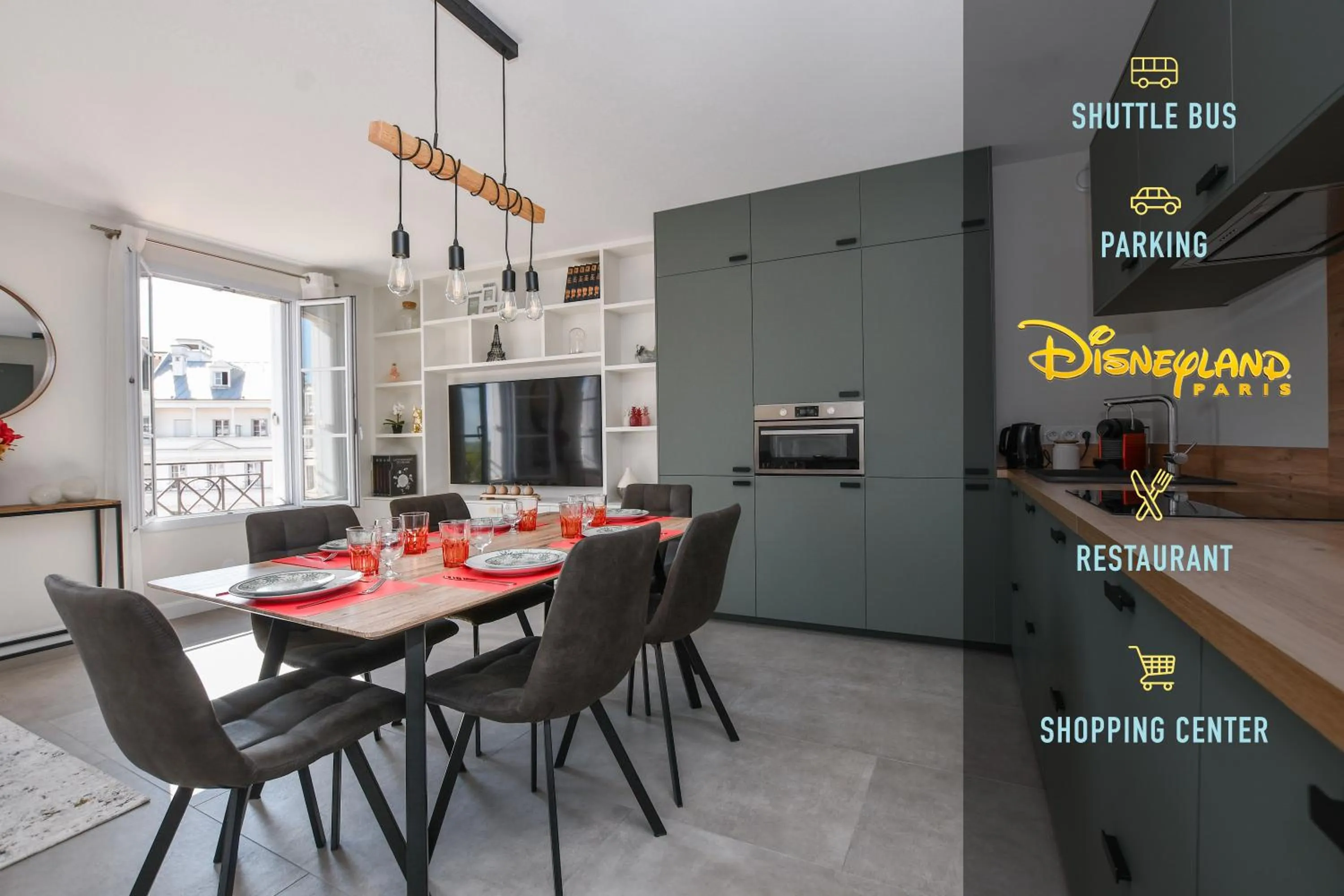 Dining area in Superbe appartement pour 6 personnes à Disneyland