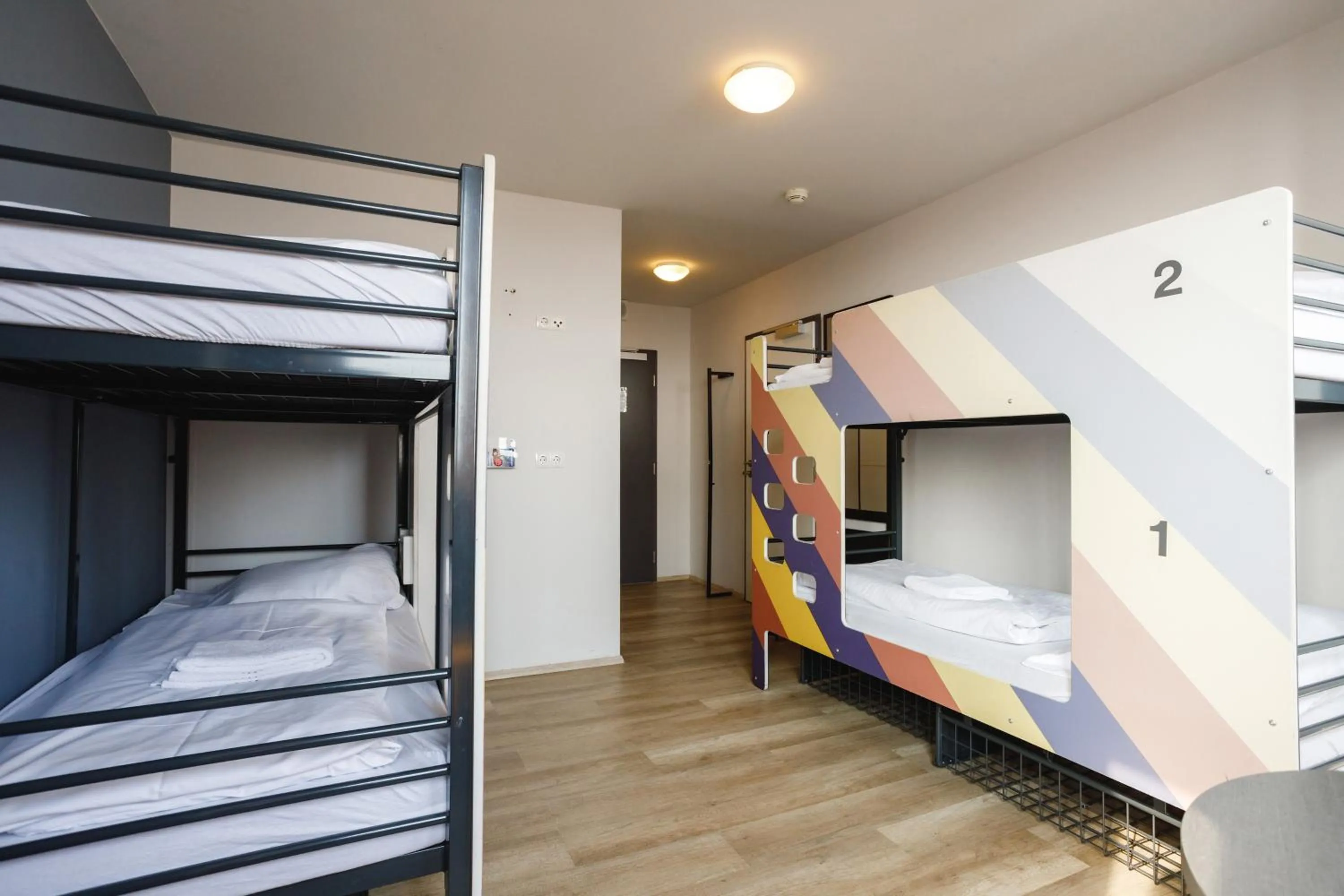 Bedroom, Bed in a&o Prague Rhea