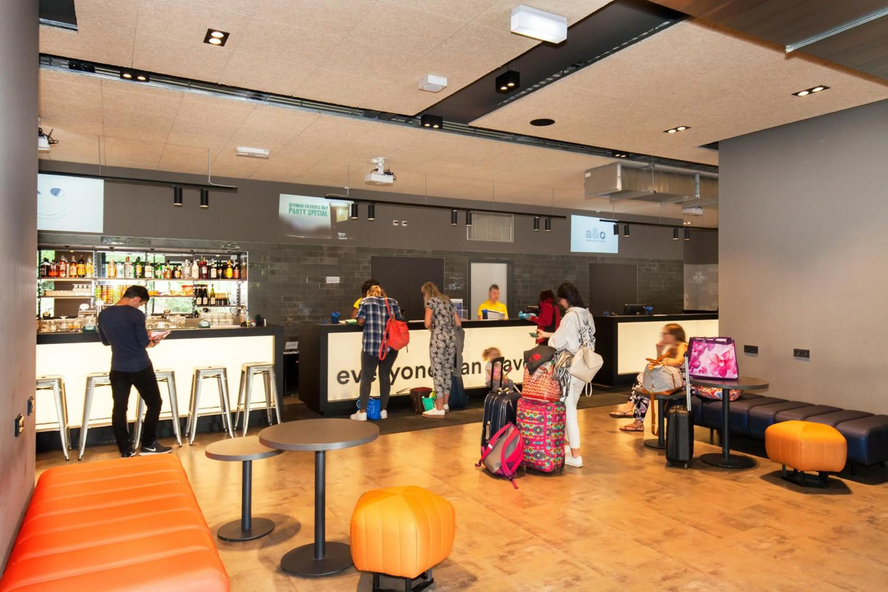 Lobby or reception in a&o Prague Rhea