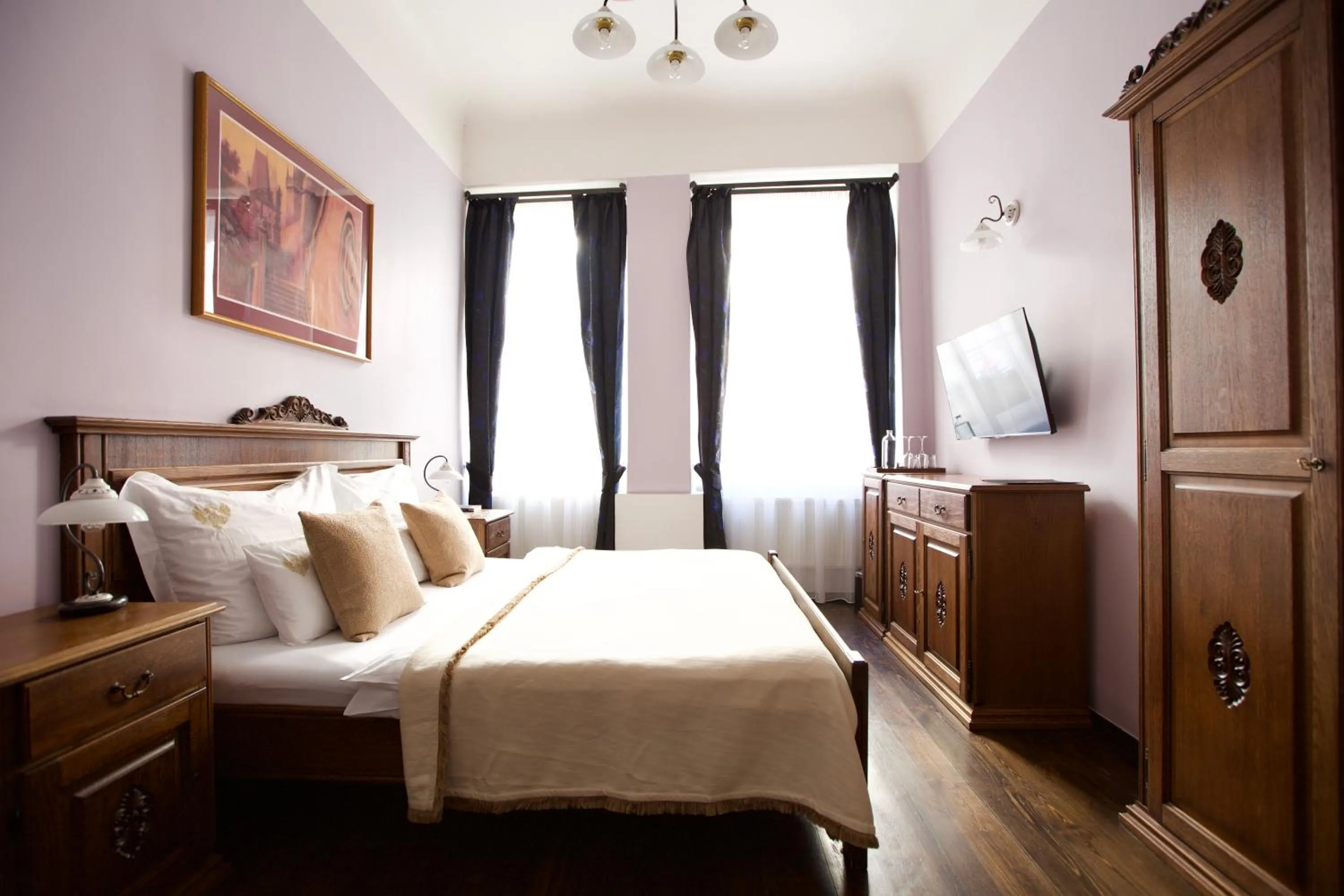 Bedroom, Bed in Hotel Residence U Černého Orla