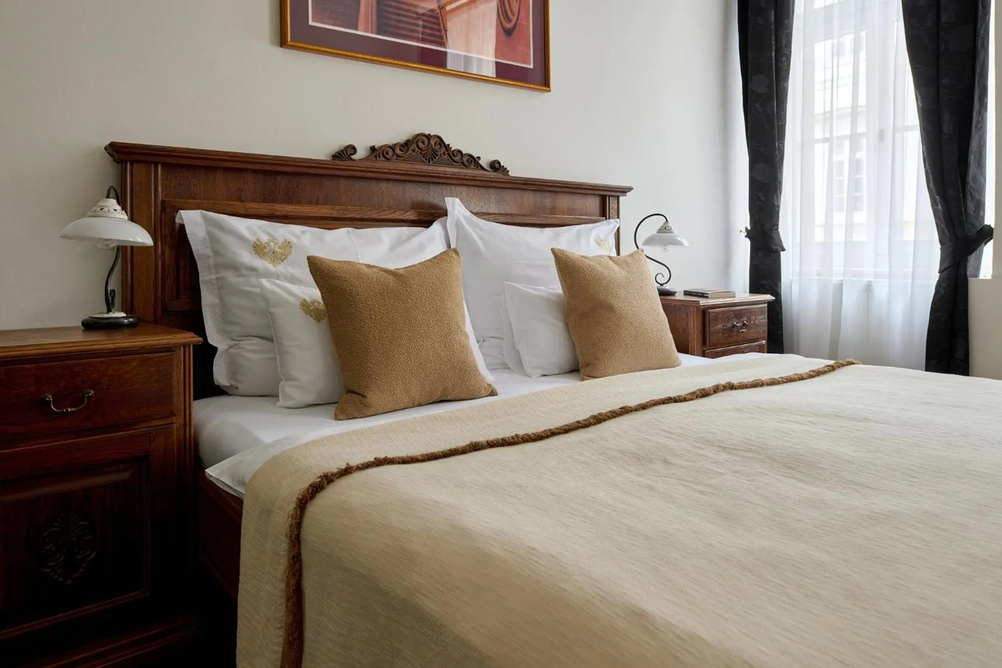 Bed in Hotel Residence U Černého Orla