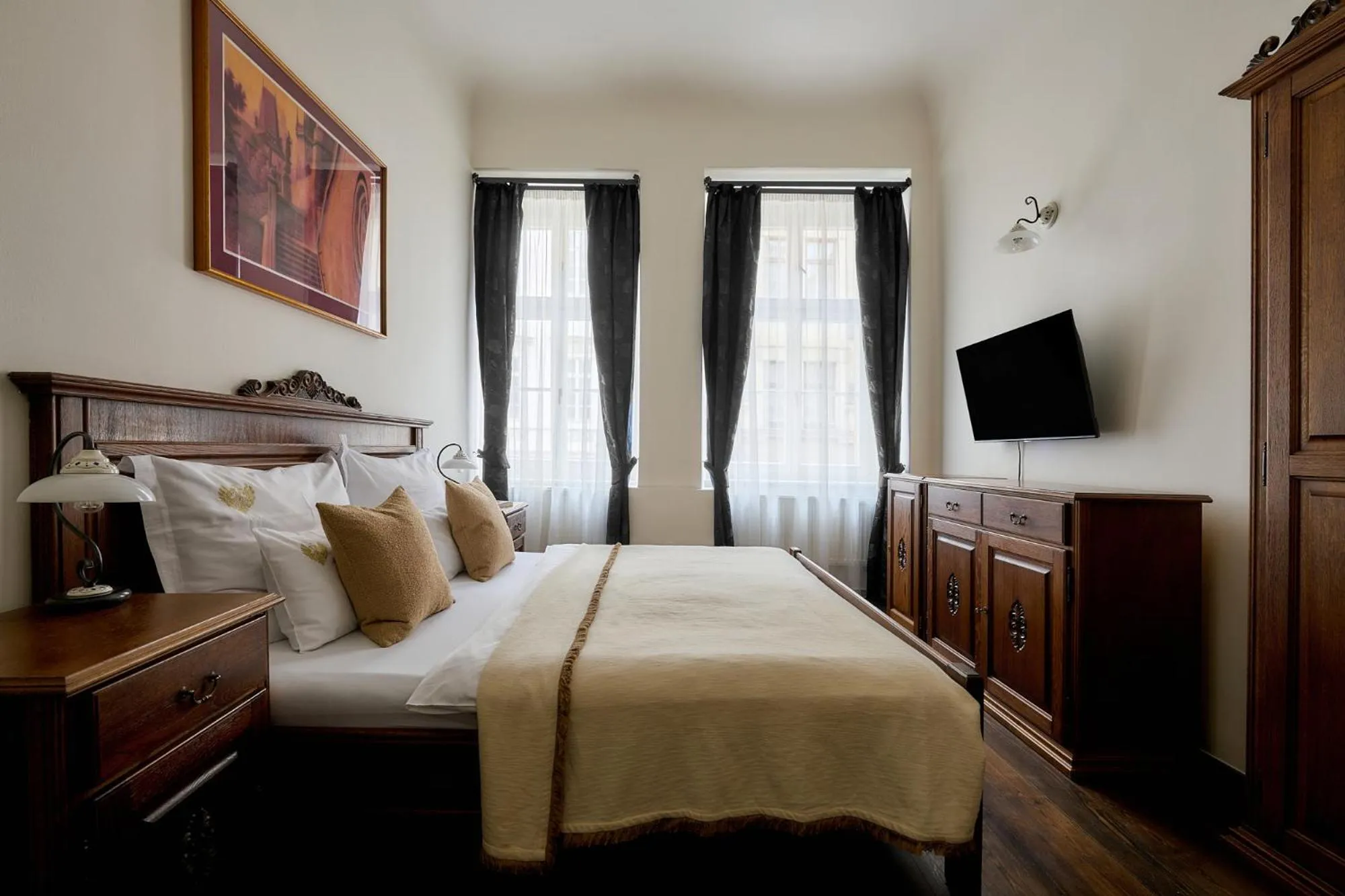 Bed in Hotel Residence U Černého Orla