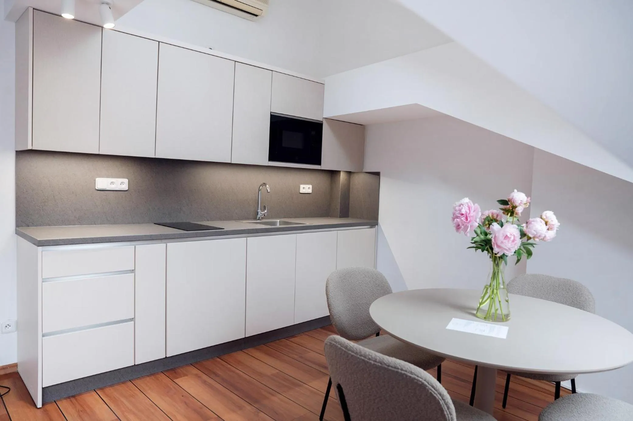 Kitchen or kitchenette in Anděl Apartments Praha