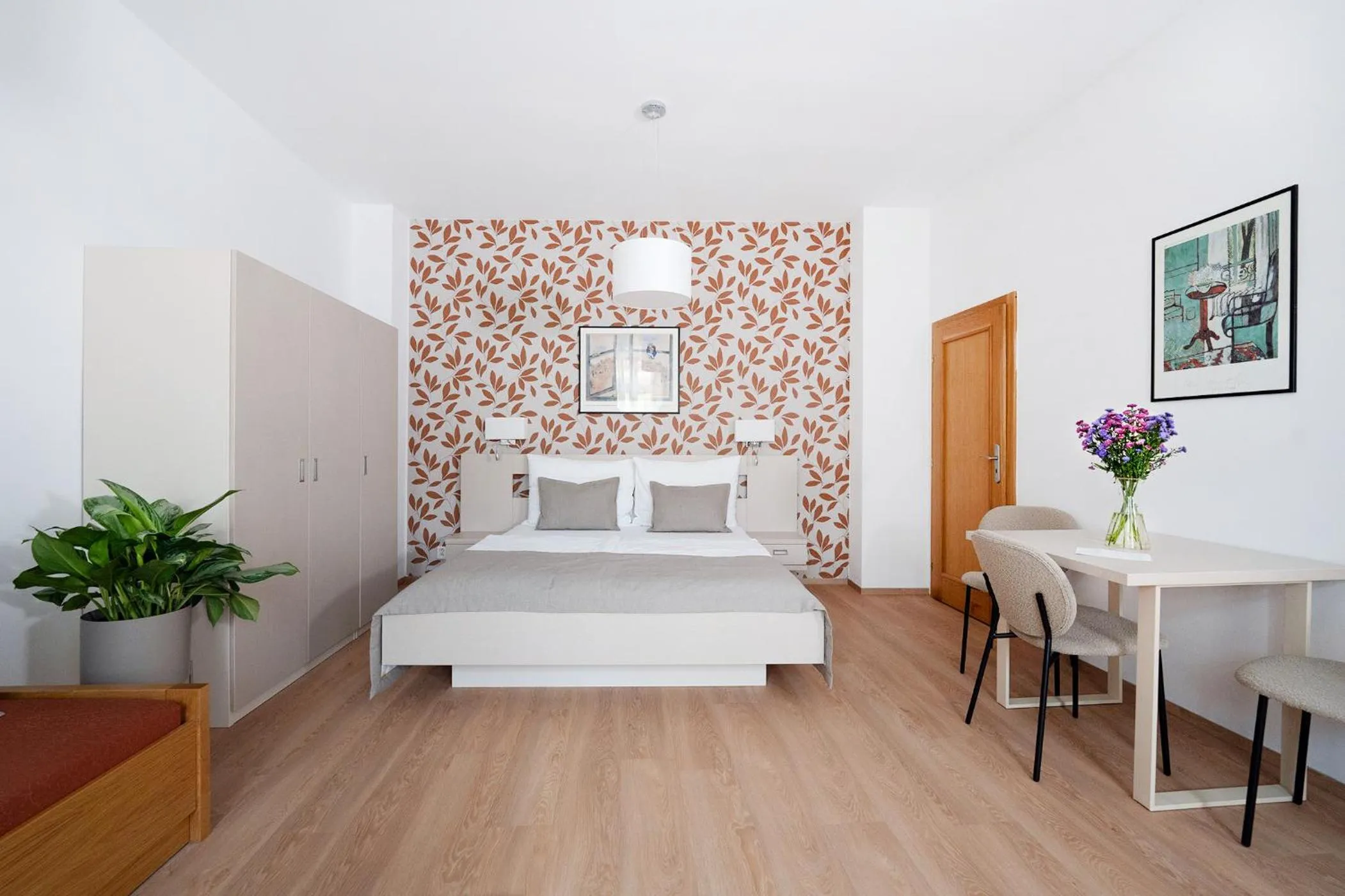 Seating area, Bed in Anděl Apartments Praha