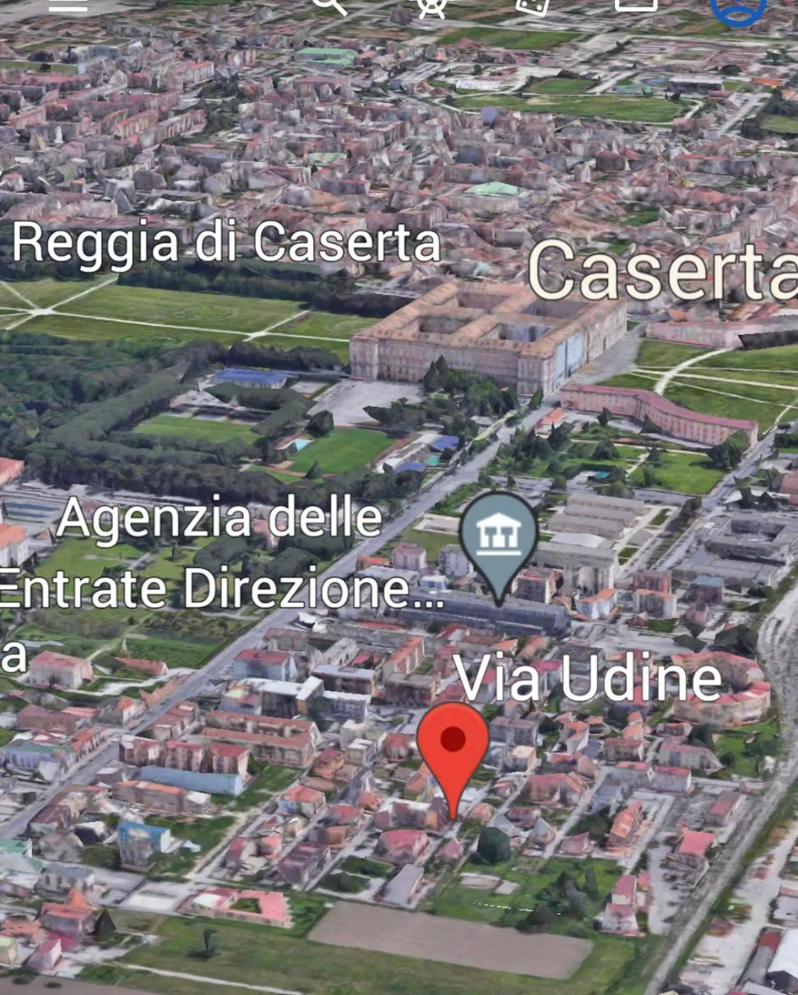 Bird's eye view in Il Giardino della Reggia