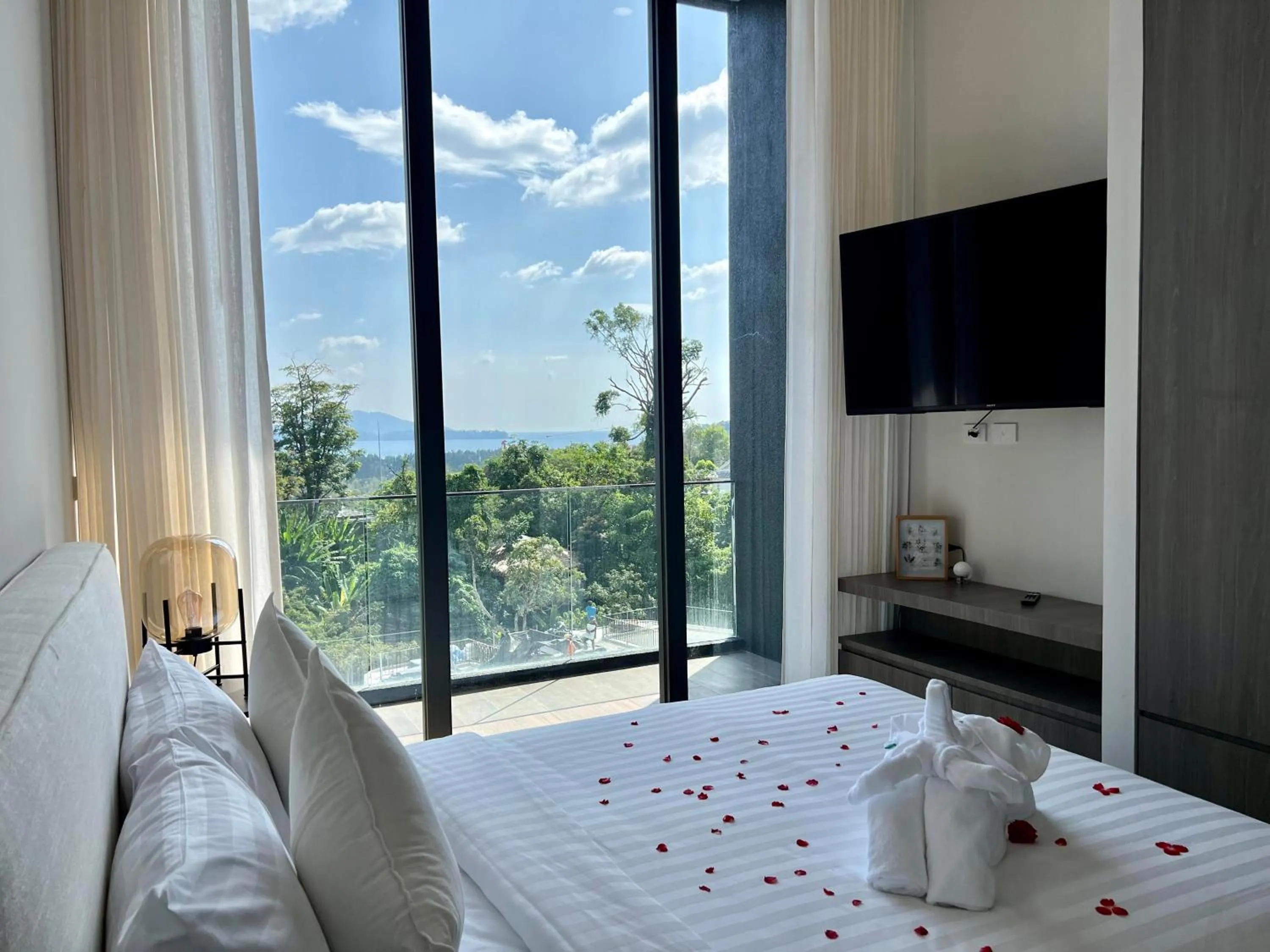 View (from property/room), Bed in AKRA Collection Layan - Hideaway Villas