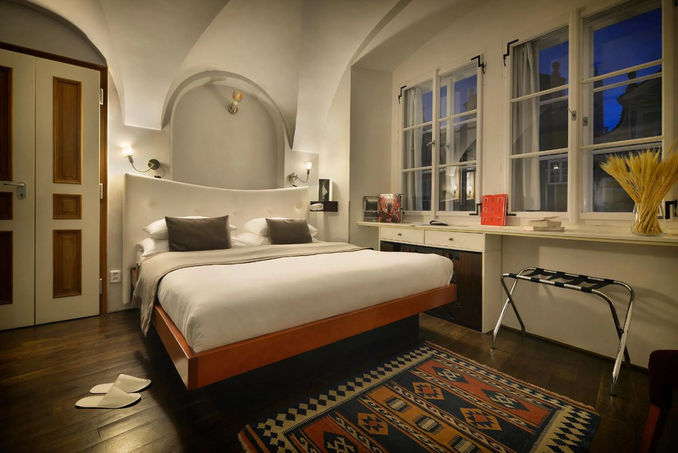 Bedroom, Bed in Design Hotel Neruda