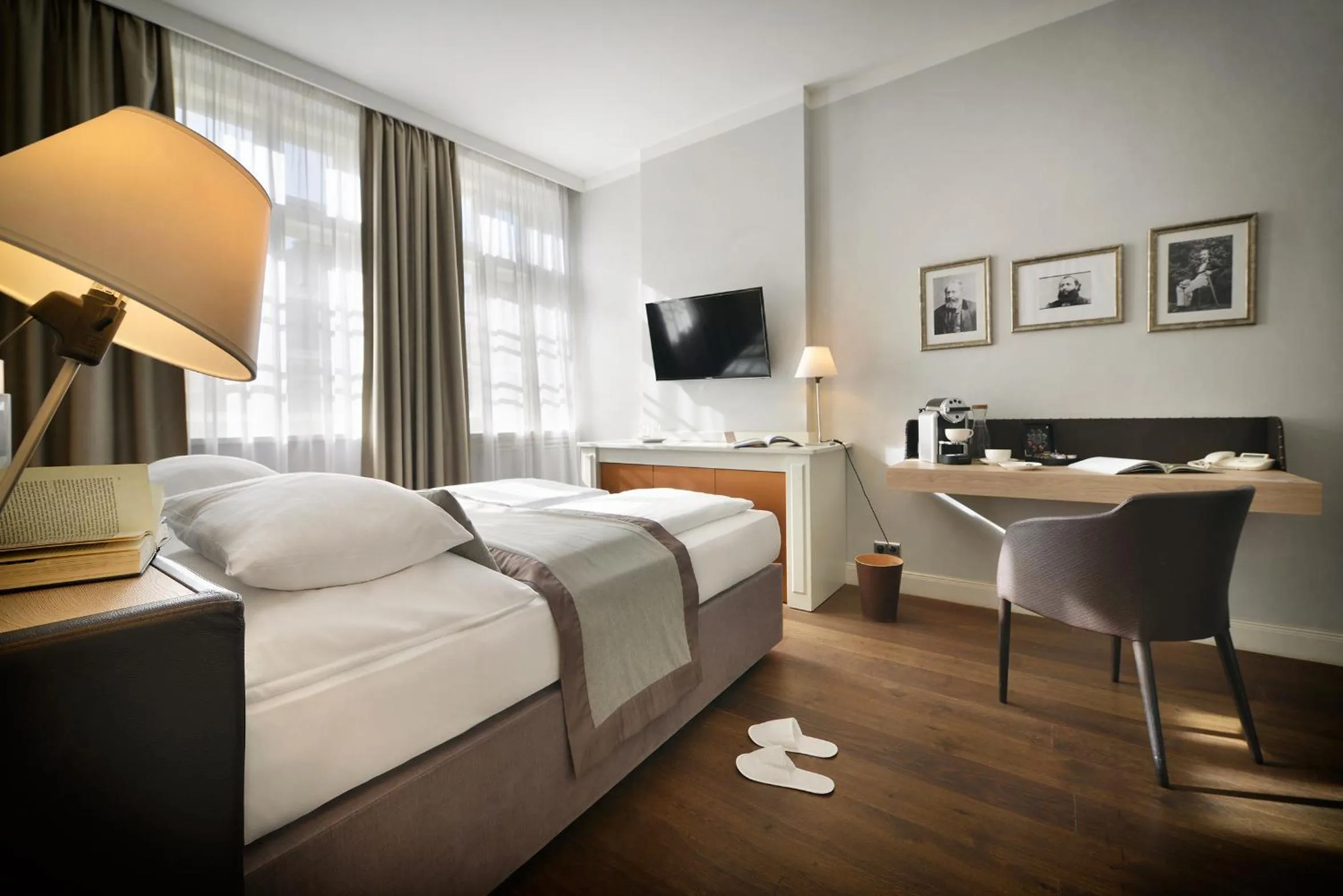 Bedroom, Bed in Design Hotel Neruda