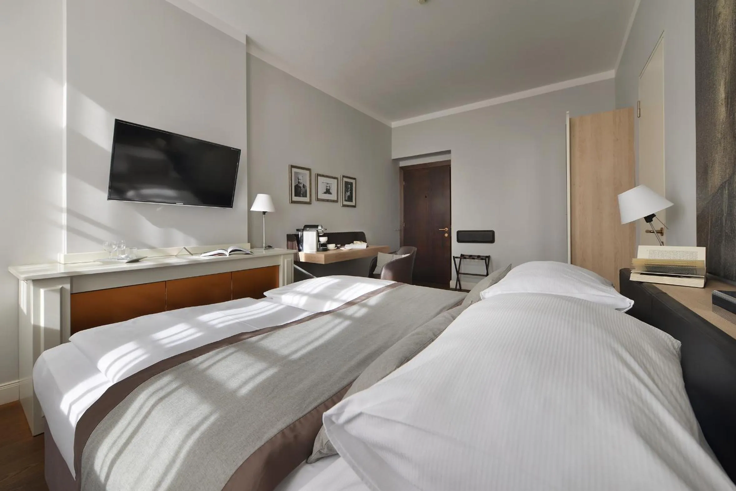 Bedroom, Bed in Design Hotel Neruda