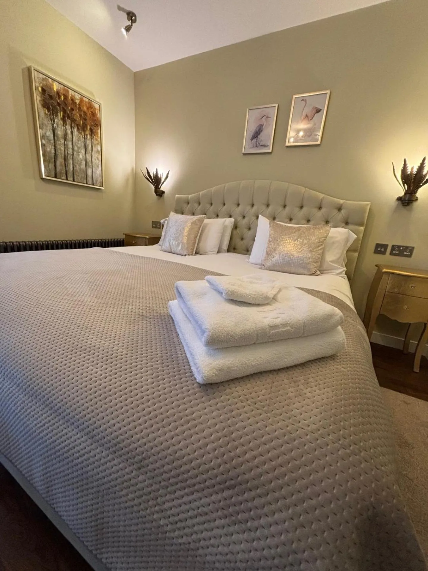 Bed in The Cherry Tree Hotel