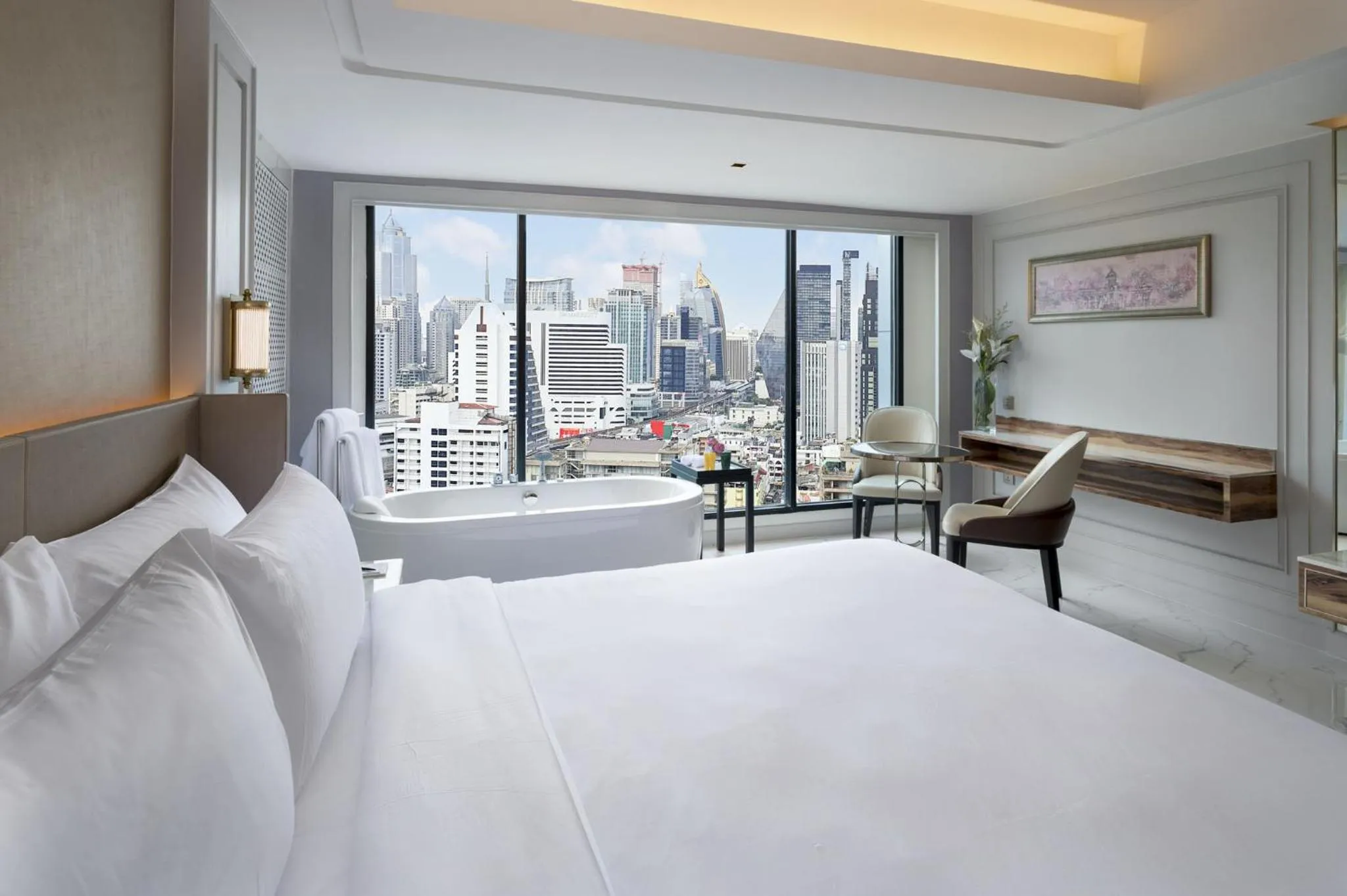 View (from property/room), Bed in Aira Hotel Bangkok Sukhumvit 11