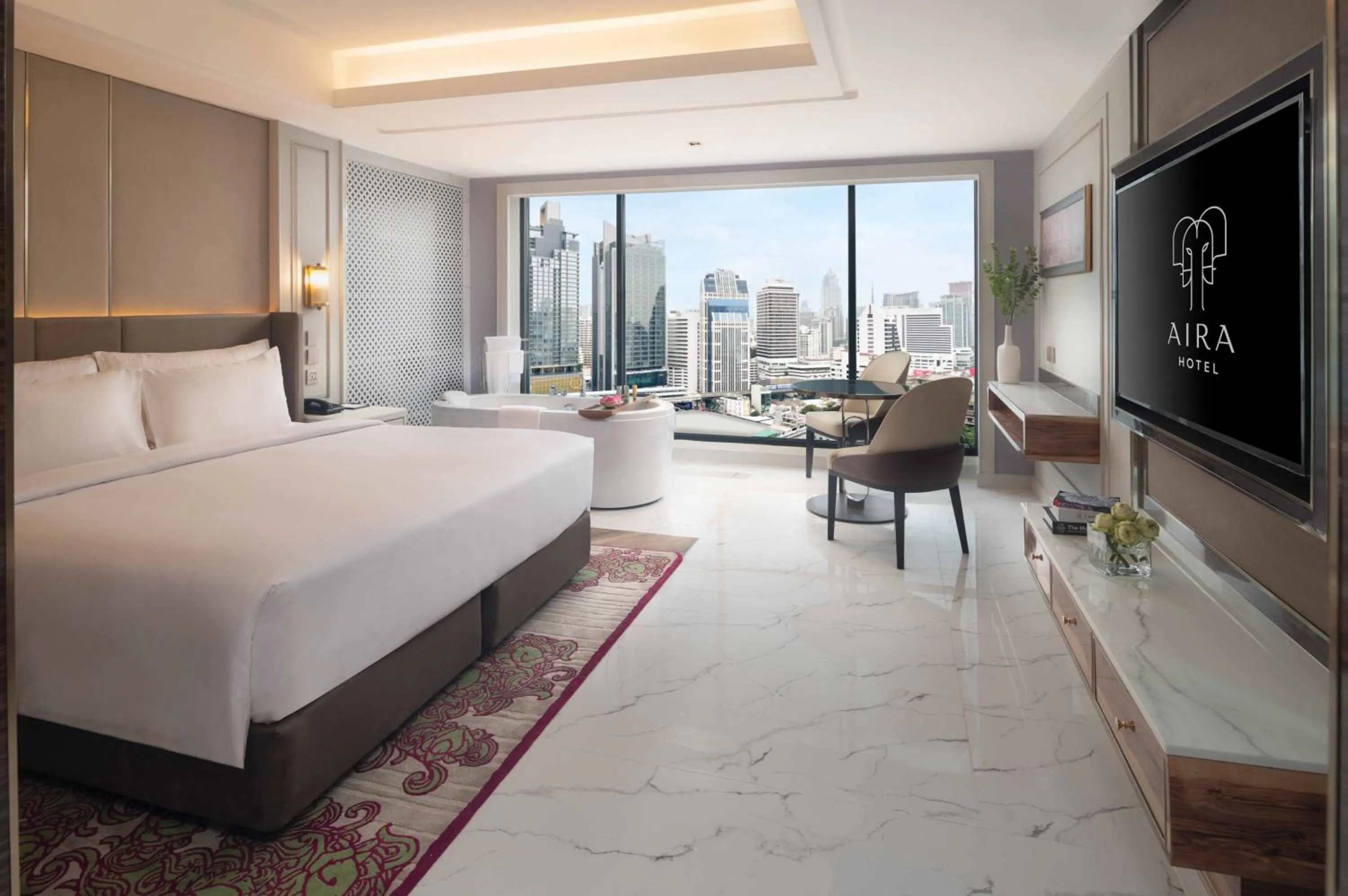 Photo of the whole room, Bed in Aira Hotel Bangkok Sukhumvit 11