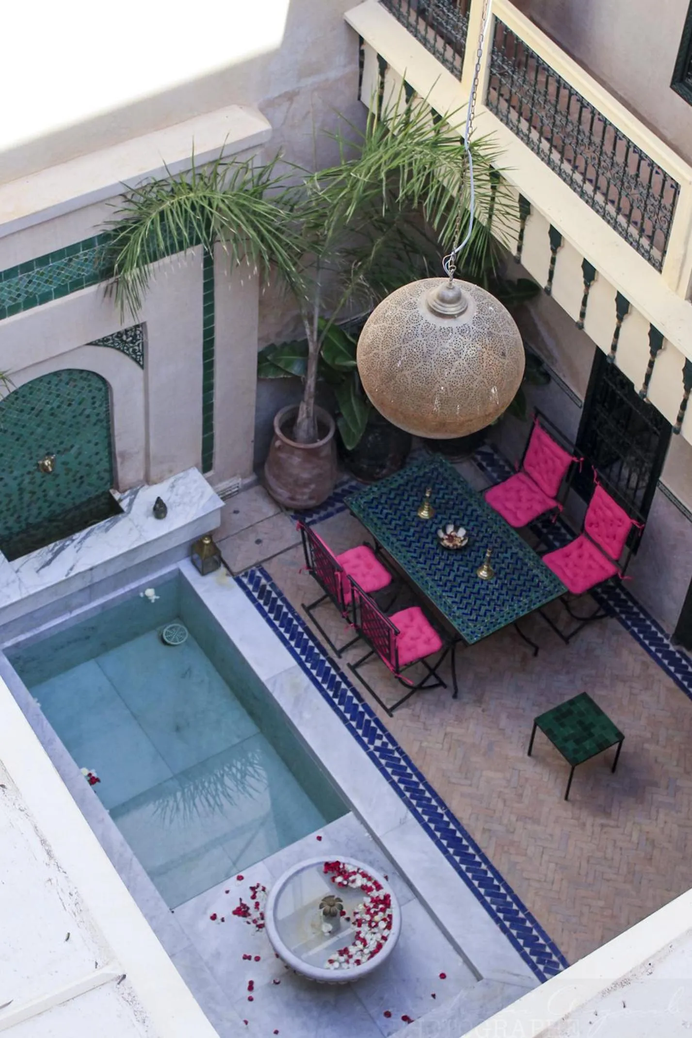 Pool view in Riad Dar Habiba by Garden Wonders