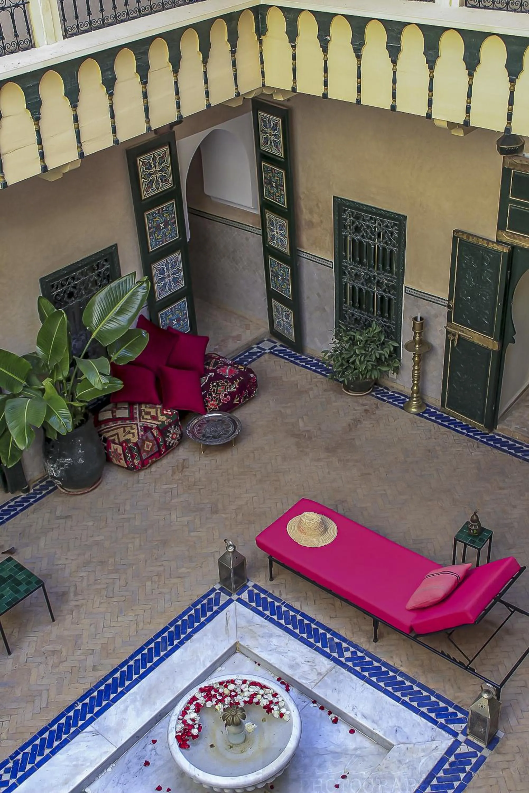 Patio in Riad Dar Habiba by Garden Wonders