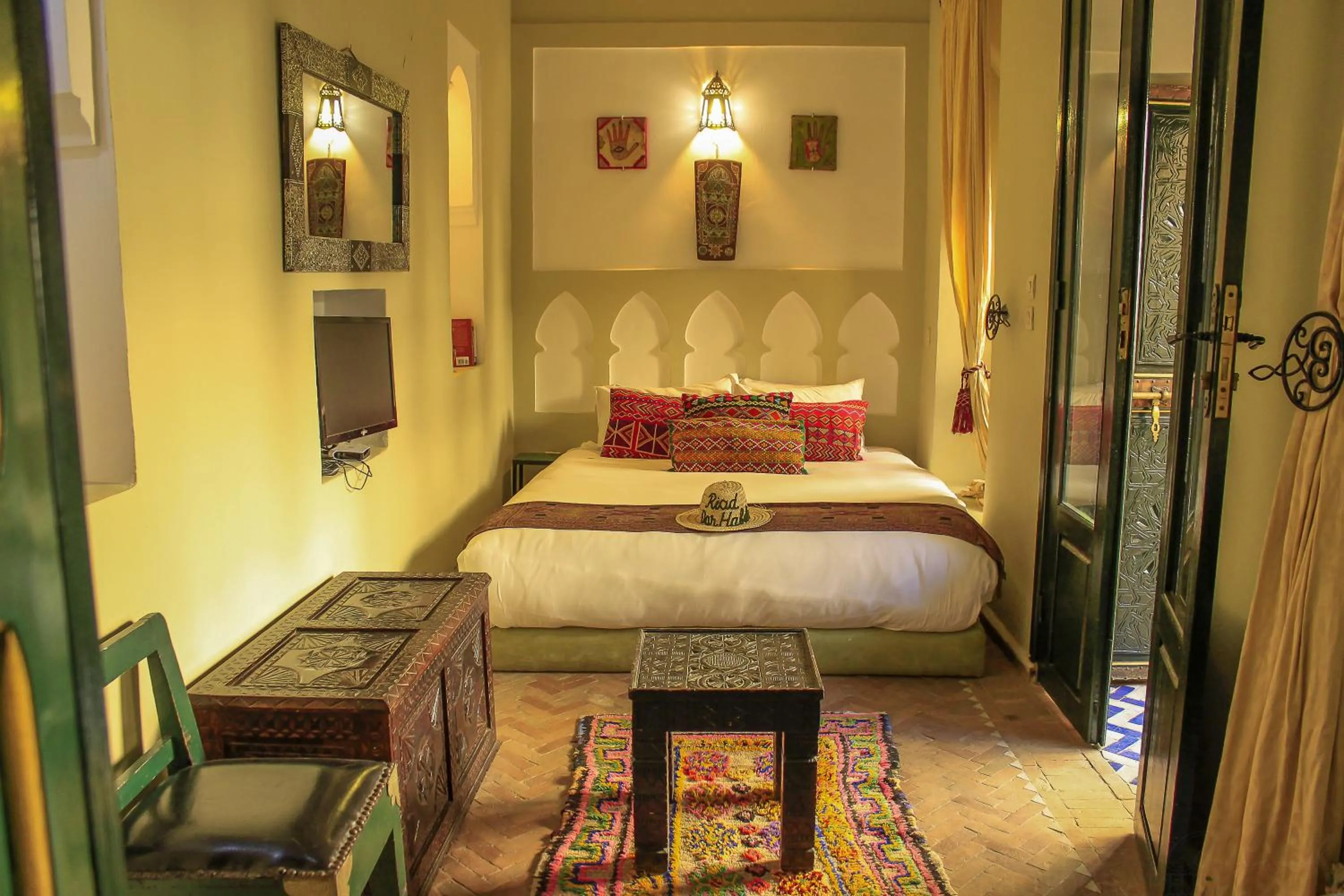 Bedroom, Bed in Riad Dar Habiba by Garden Wonders