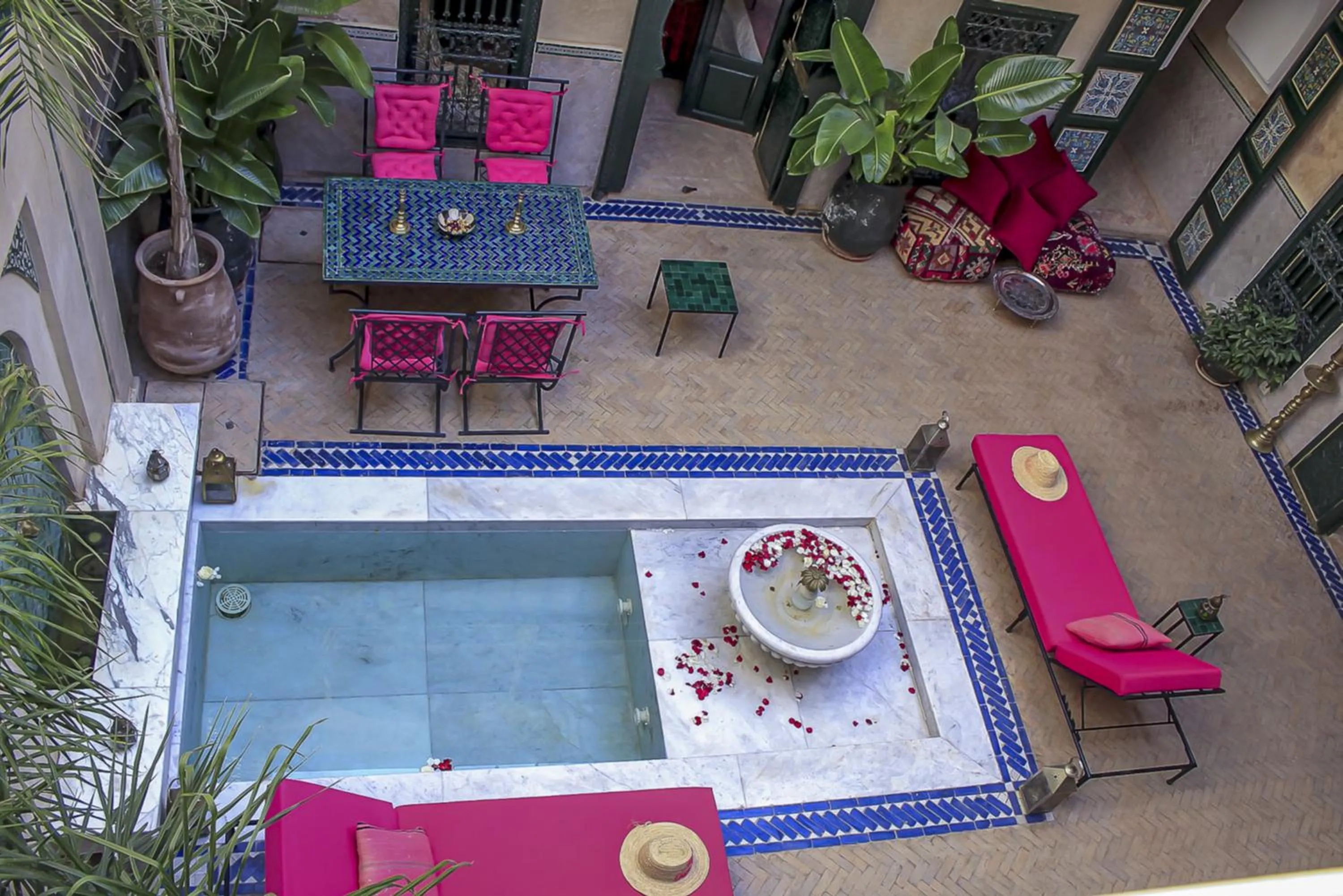 Pool view in Riad Dar Habiba by Garden Wonders
