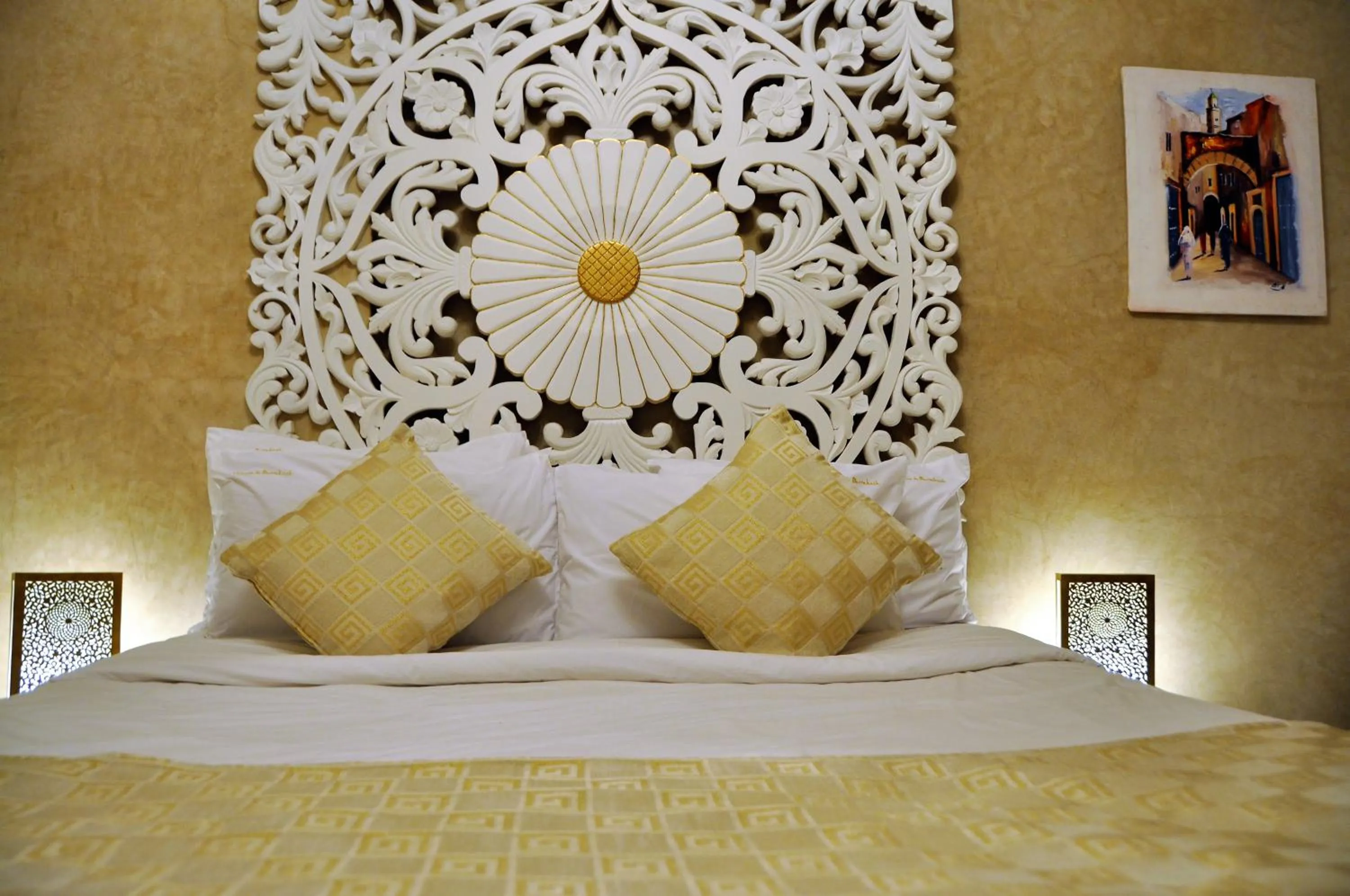 Bed in Riad l'Escale de Marrakech