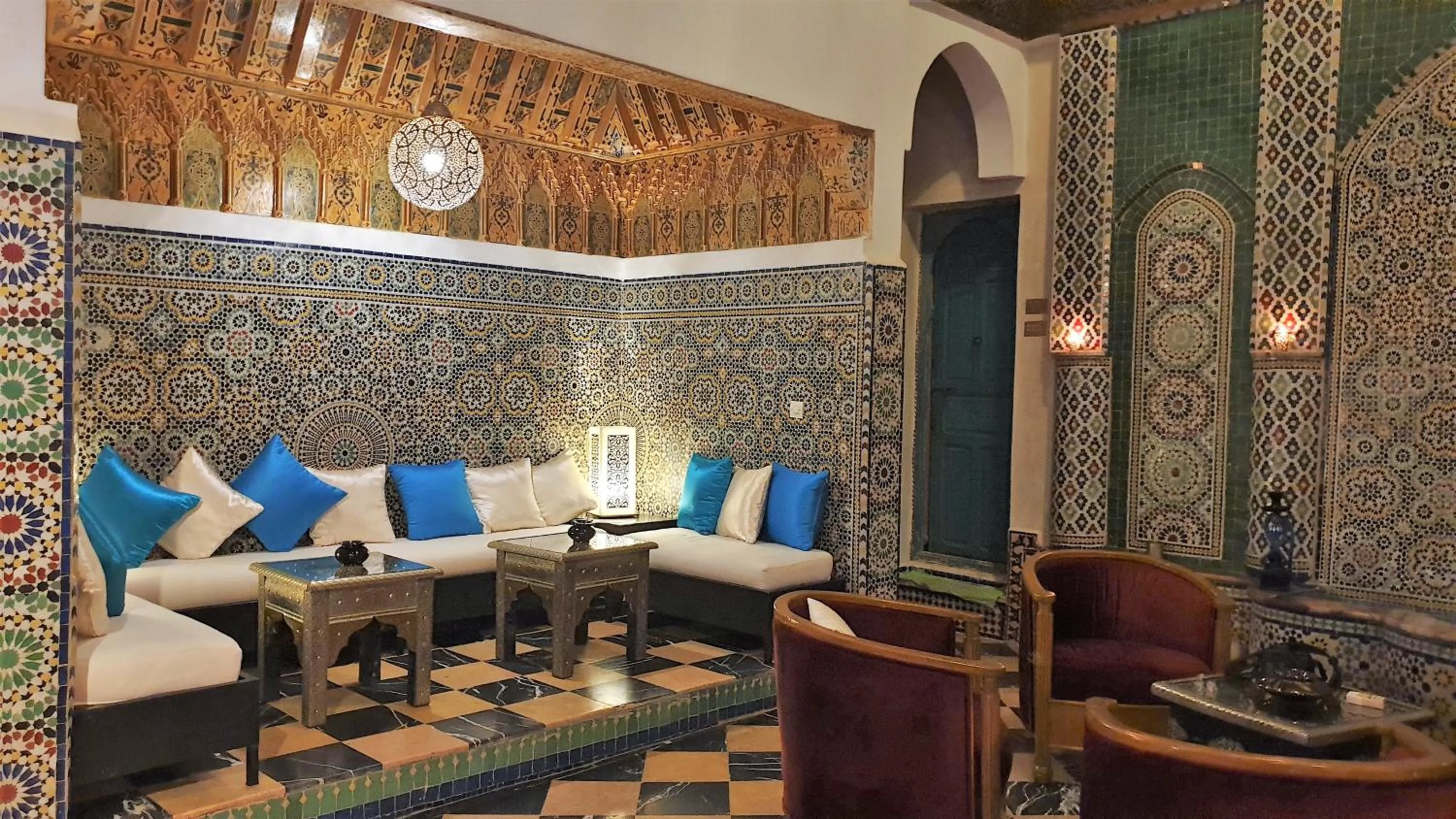 Living room in Riad l'Escale de Marrakech