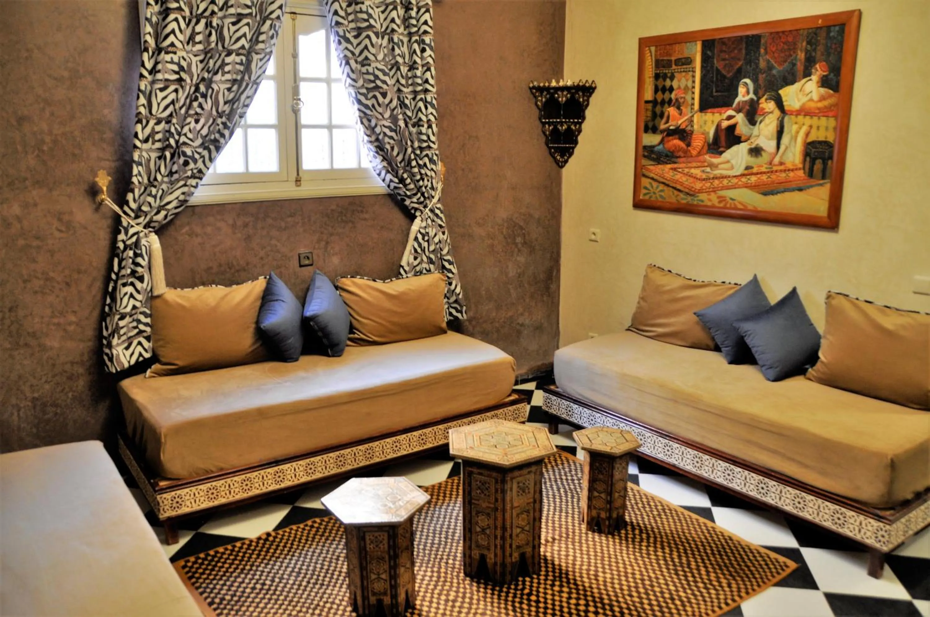Living room in Riad l'Escale de Marrakech