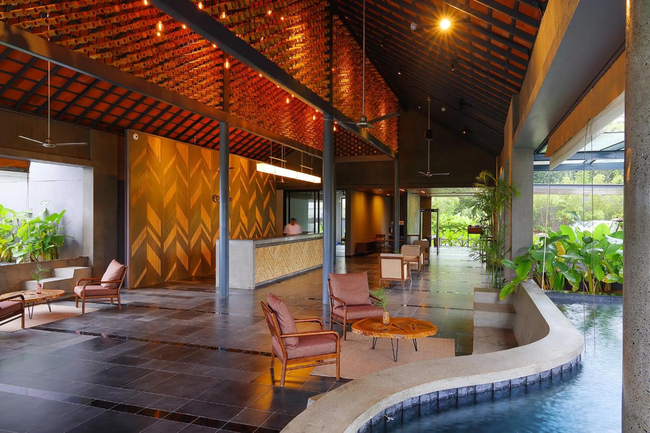 Lobby or reception in Saptha Resort and Spa