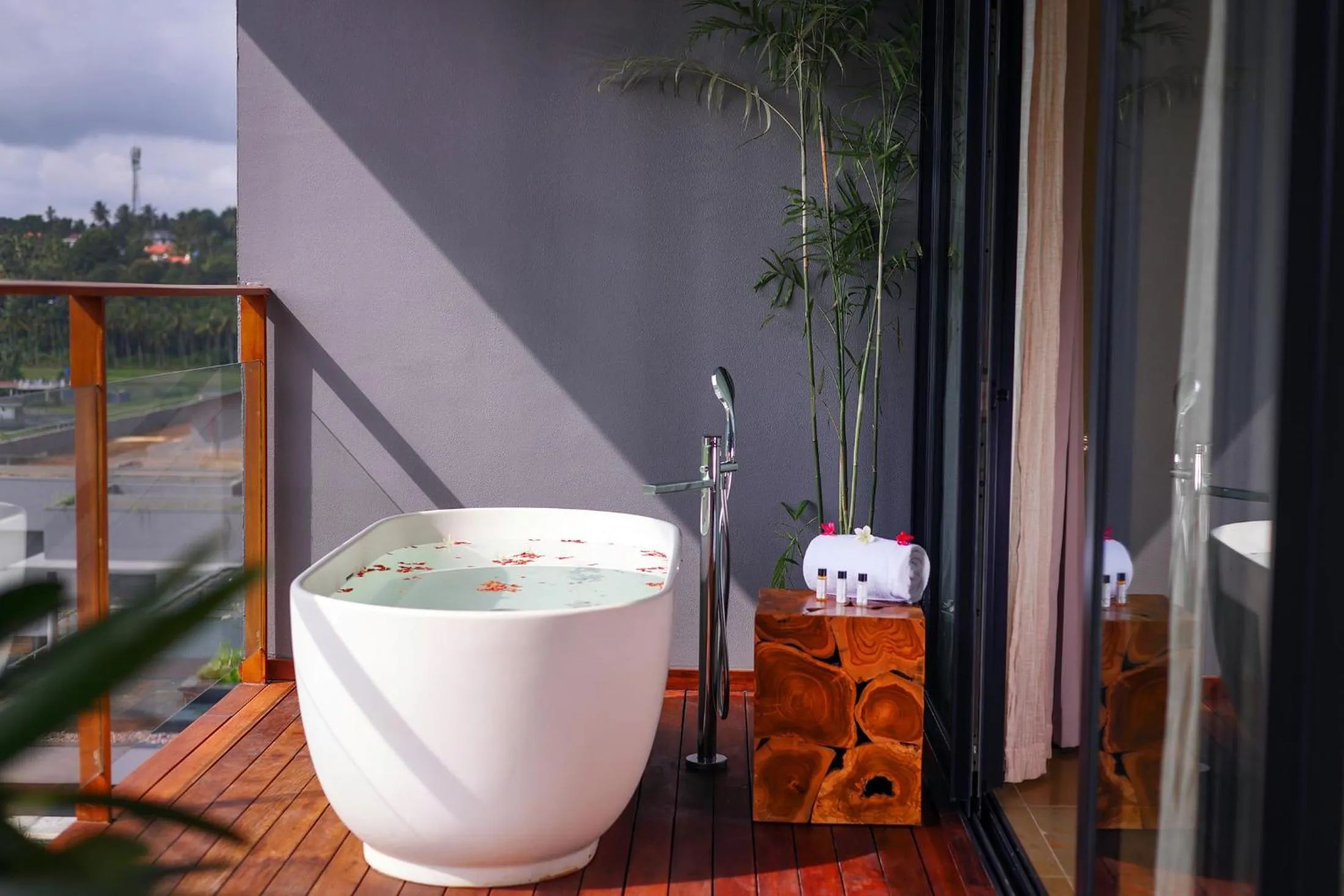 Balcony/Terrace in Saptha Resort and Spa