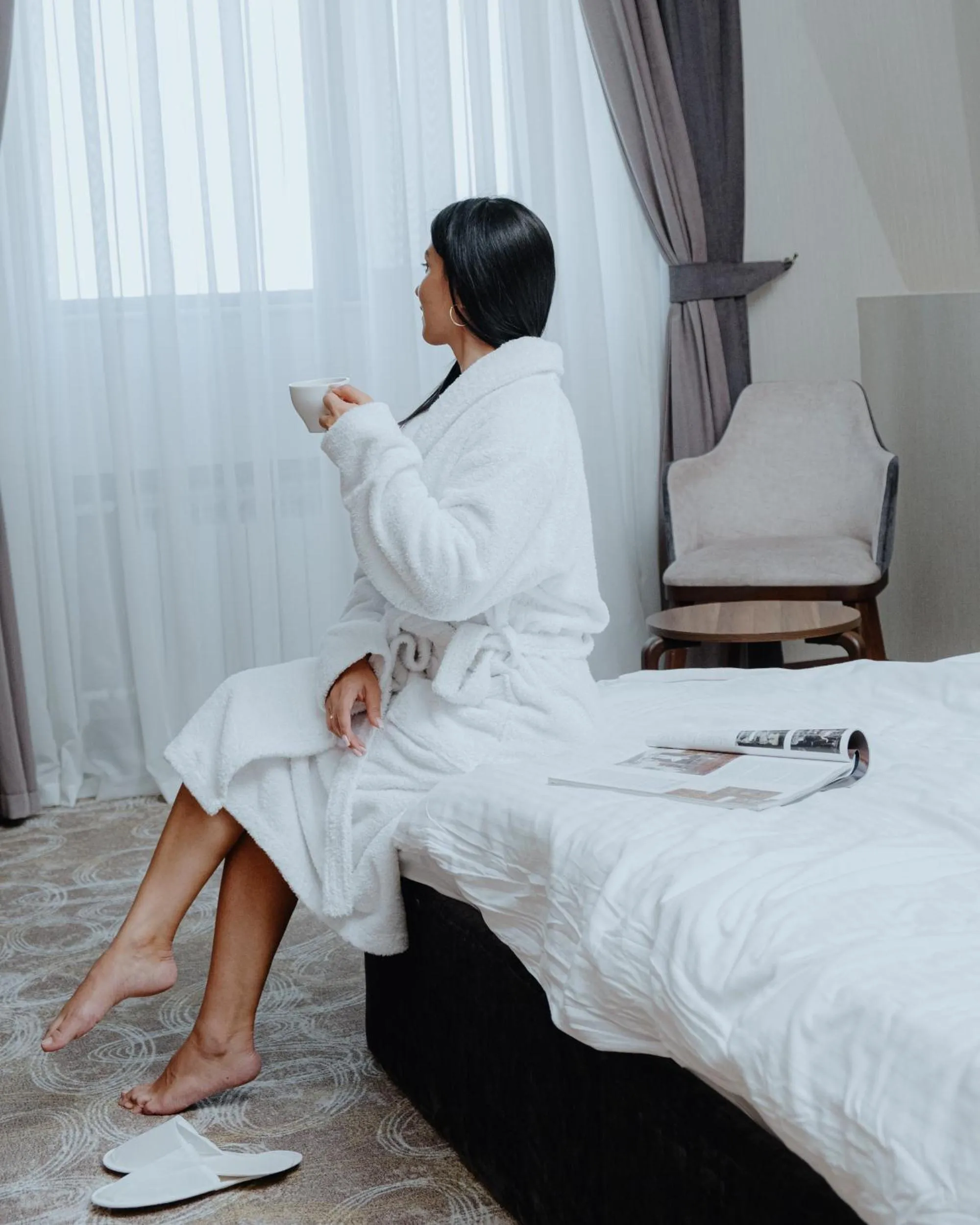 Bed in Volga Hotel Baku