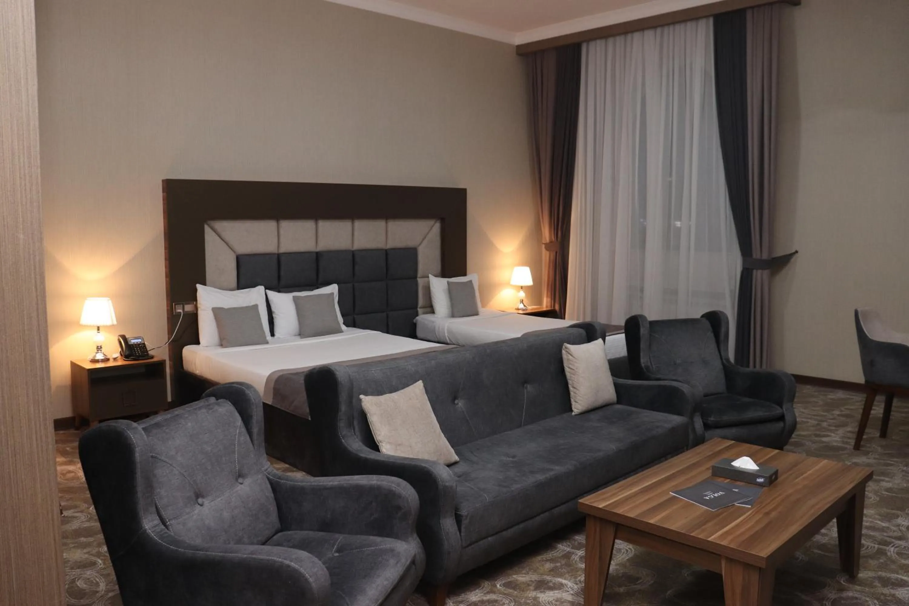 Bed in Volga Hotel Baku