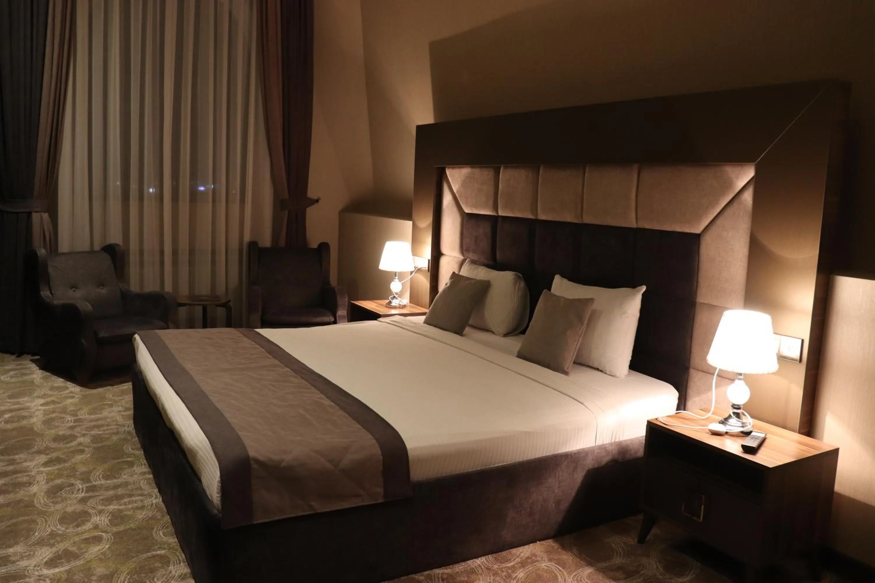Bed in Volga Hotel Baku