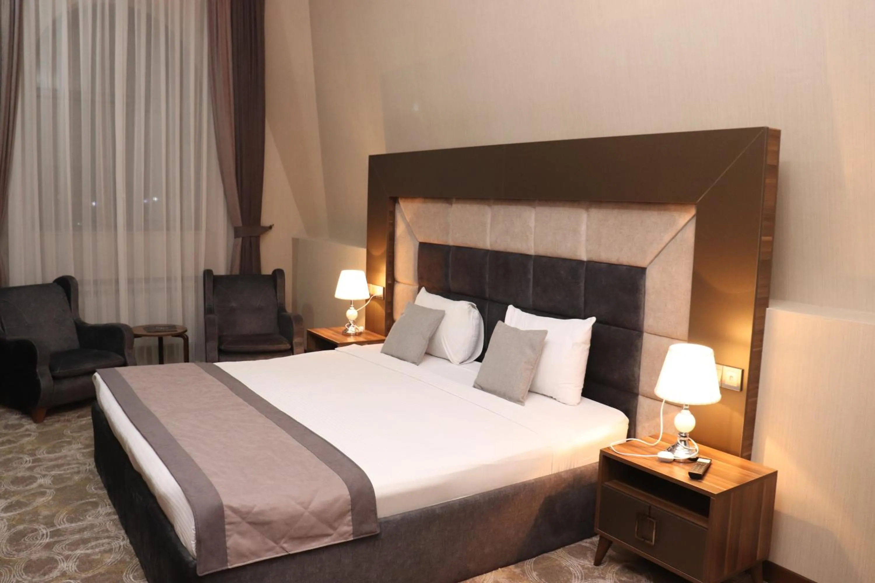 Bed in Volga Hotel Baku