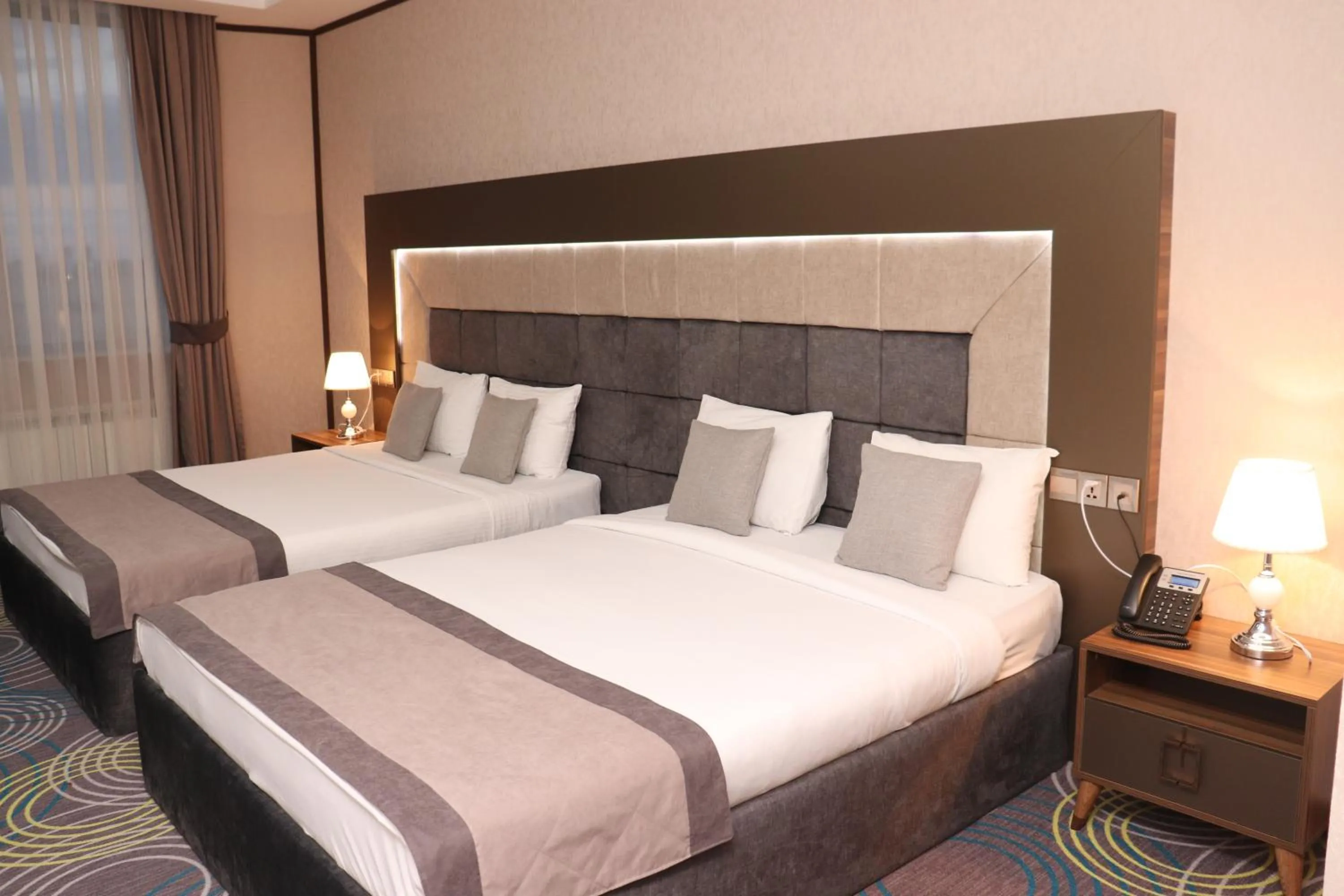 Bed in Volga Hotel Baku