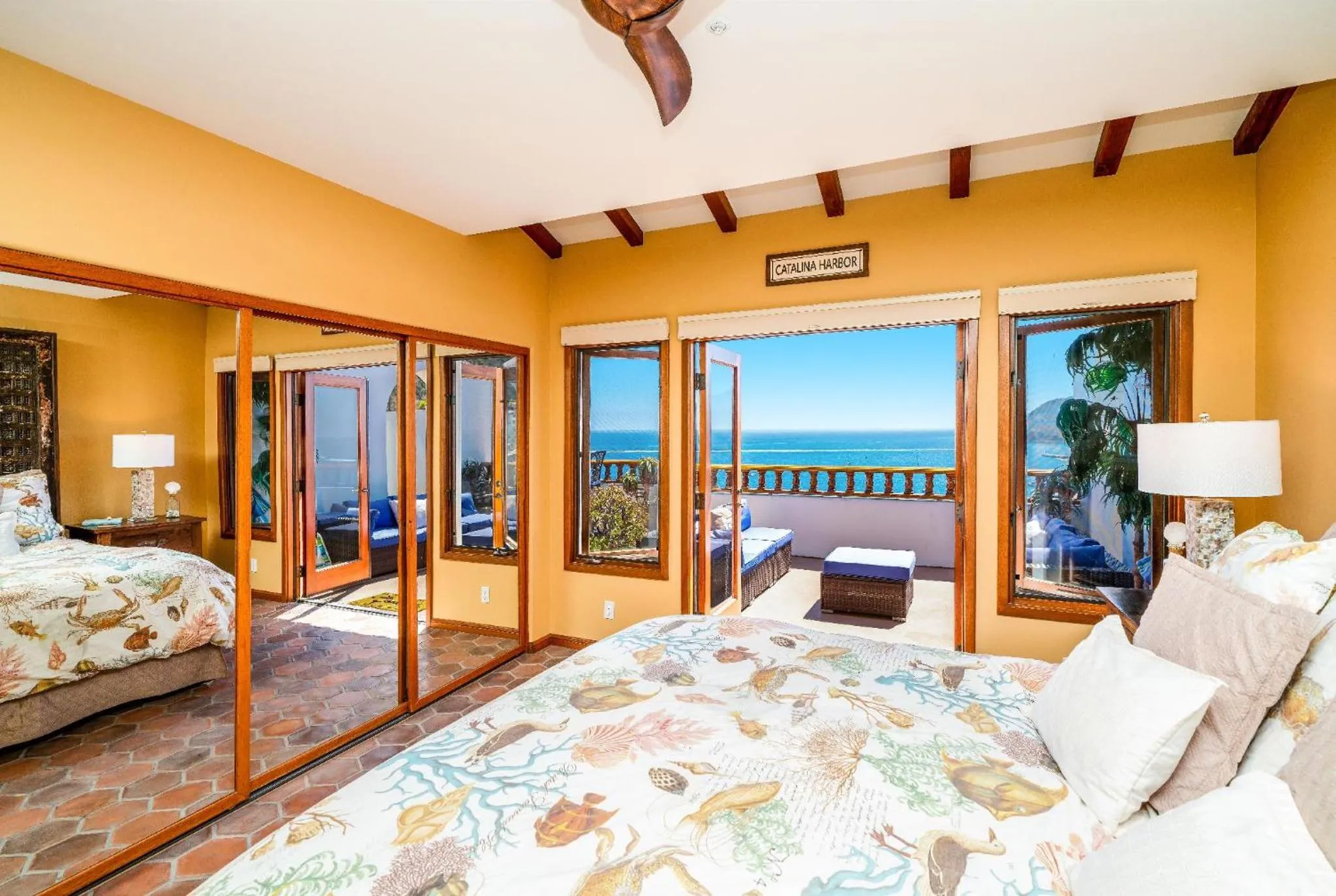 Bedroom, Bed in Oceanfront villa w One of a kind Amazing View