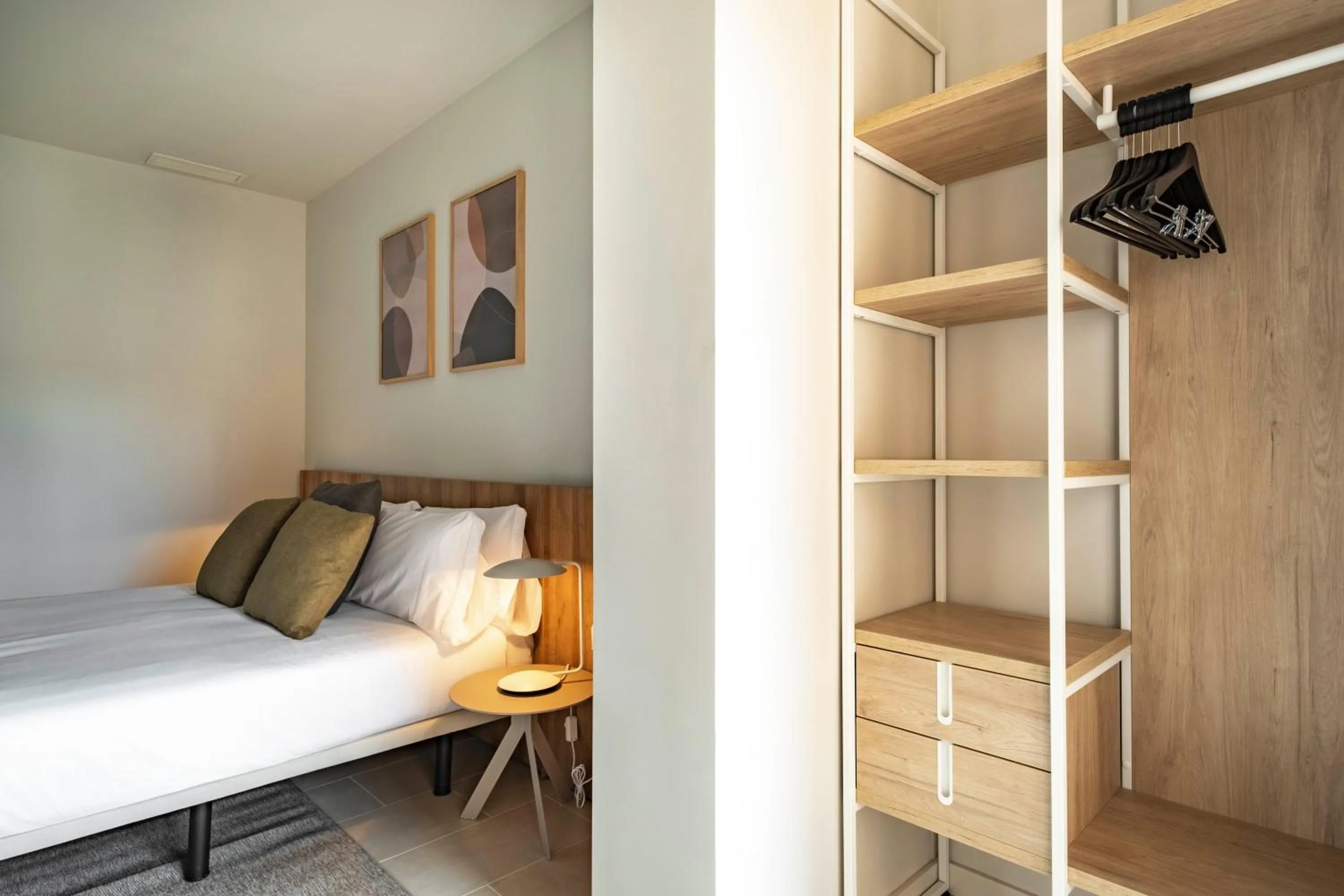 Bedroom, Bed in Aspasios Garden Apartments