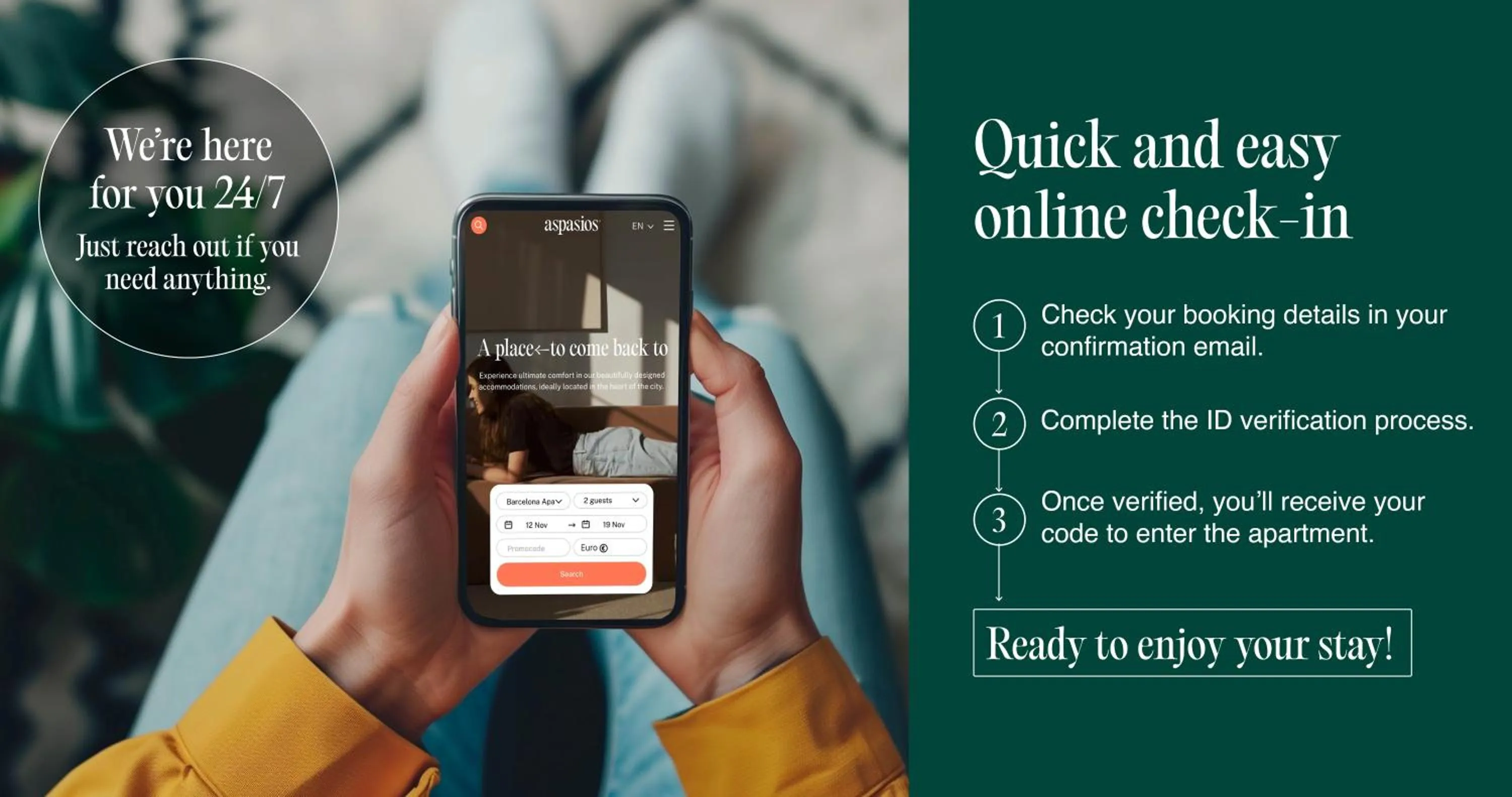 Text overlay in Aspasios Garden Apartments