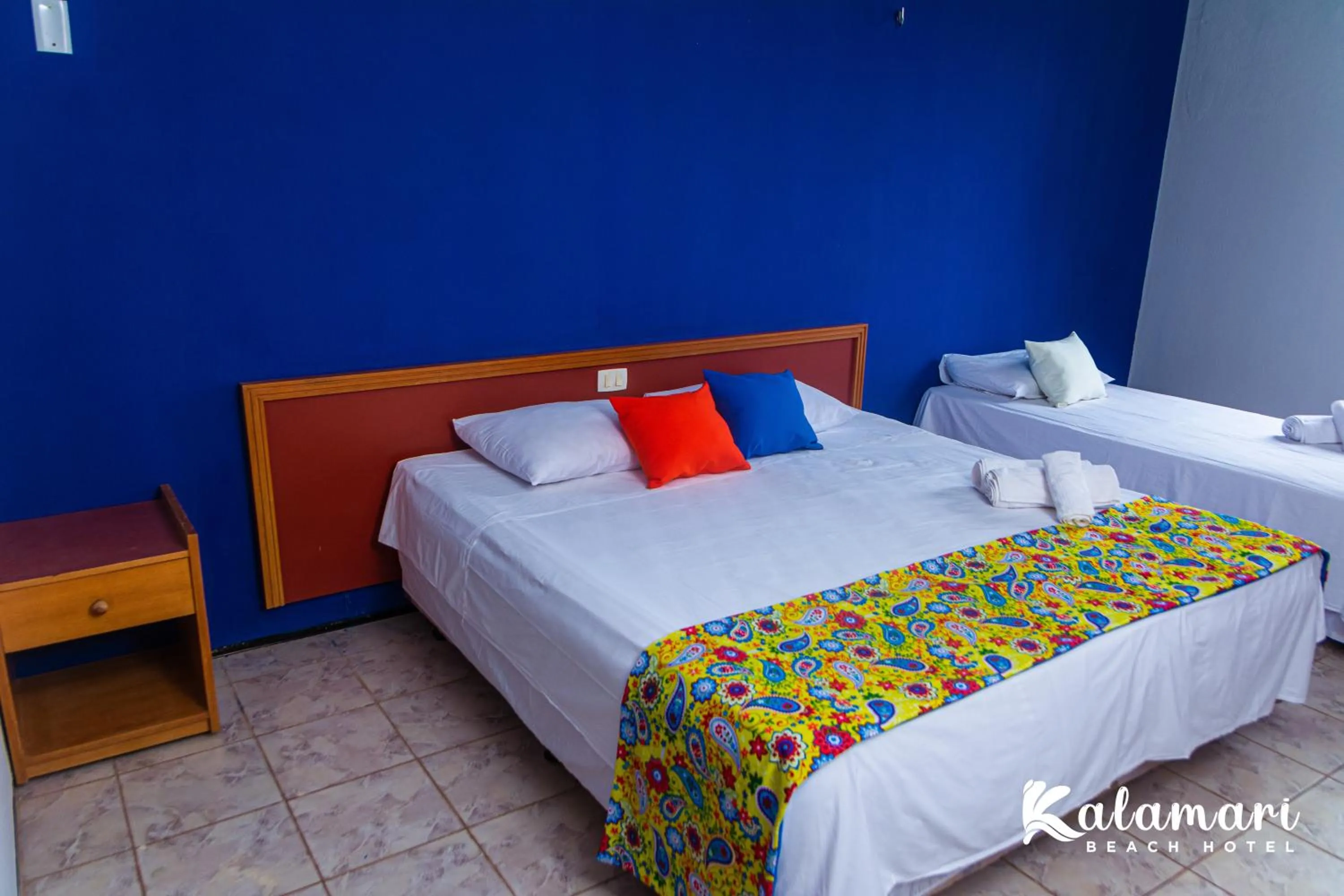 Bed in Kalamari Beach Hotel