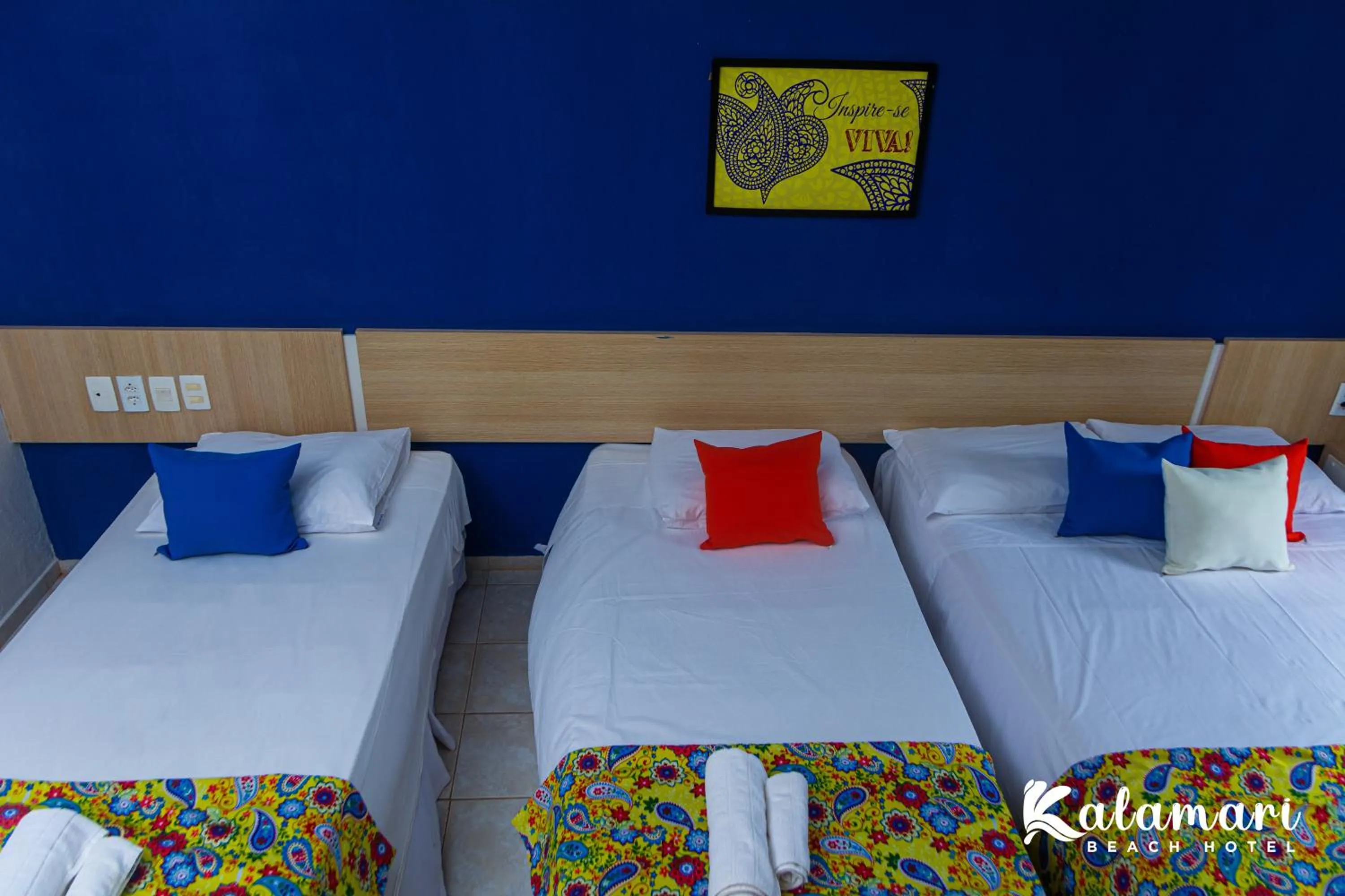 Bed in Kalamari Beach Hotel