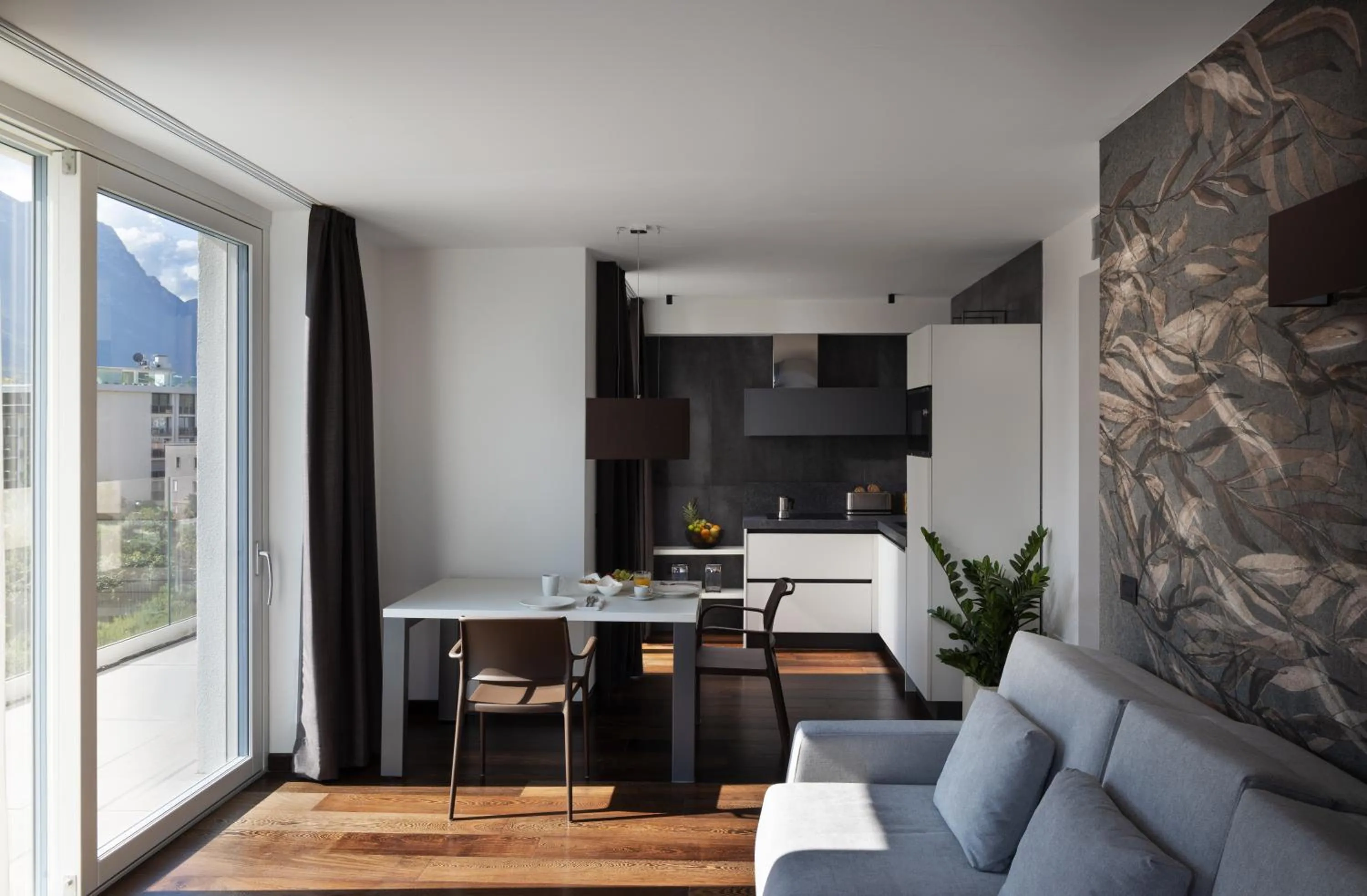 Kitchen or kitchenette in Aris Apartments & Sky Pool - Tonelli Hotels - Adult Friendly