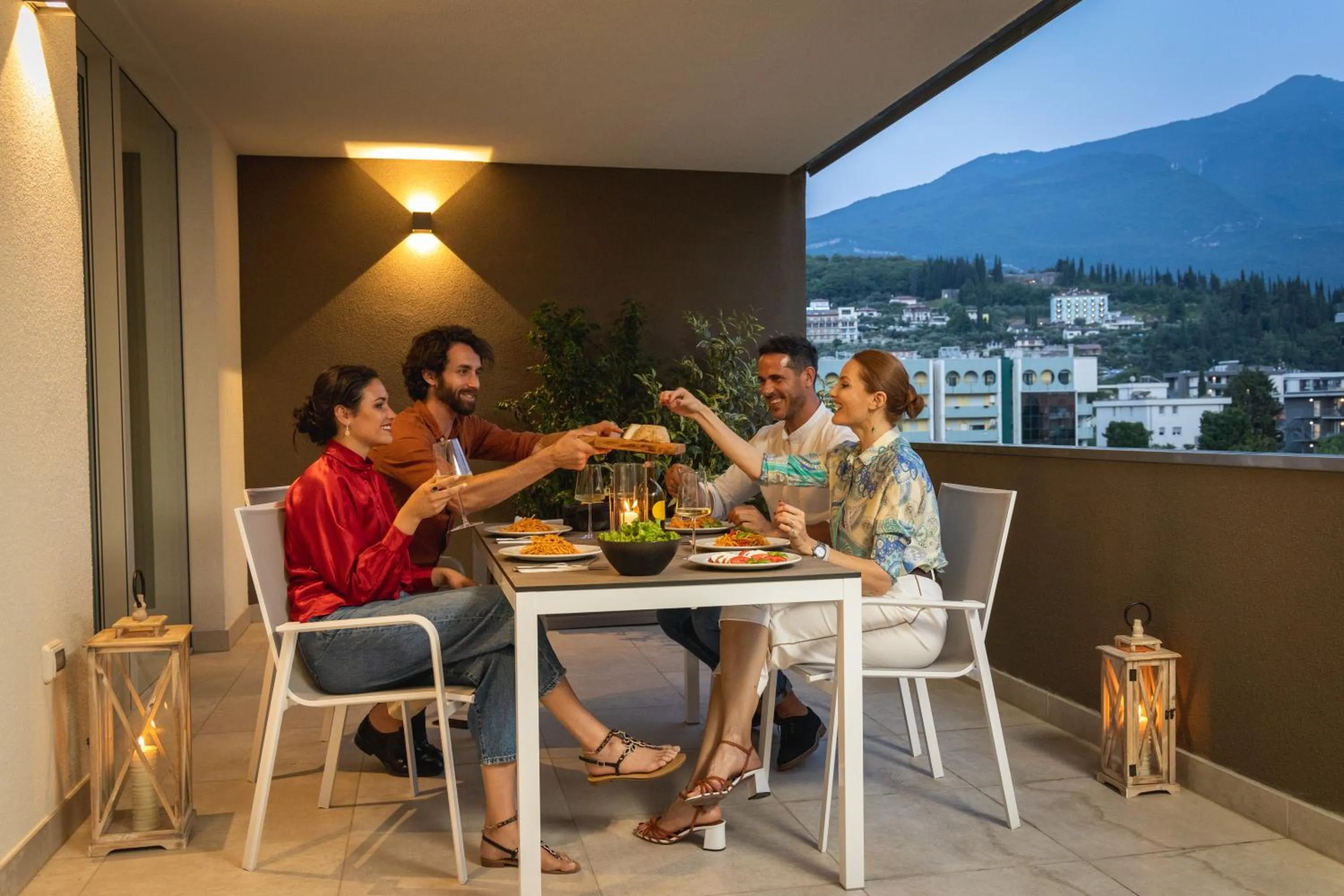 Balcony/Terrace in Aris Apartments & Sky Pool - Tonelli Hotels - Adult Friendly