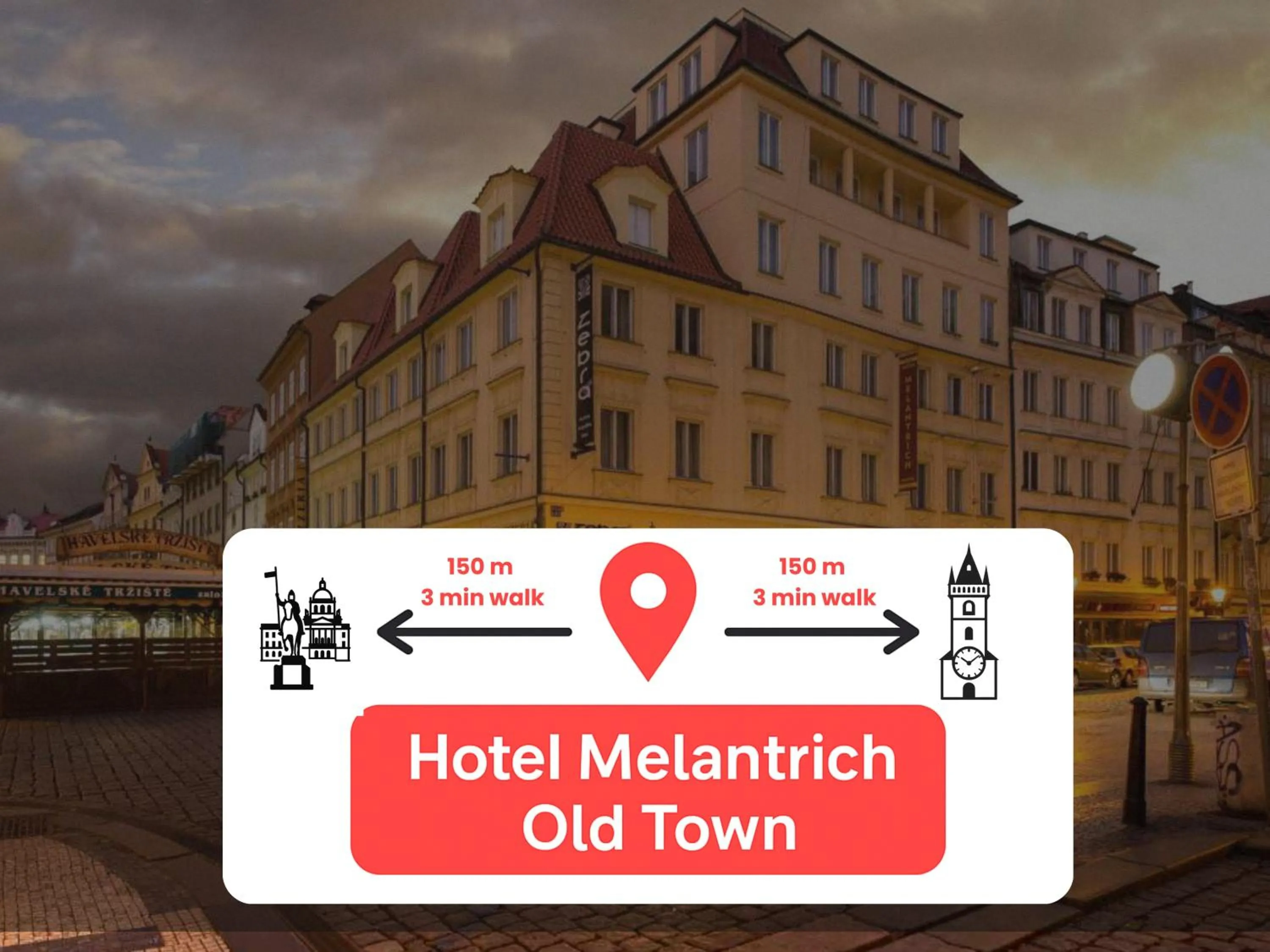 Street view in Hotel Melantrich Old Town