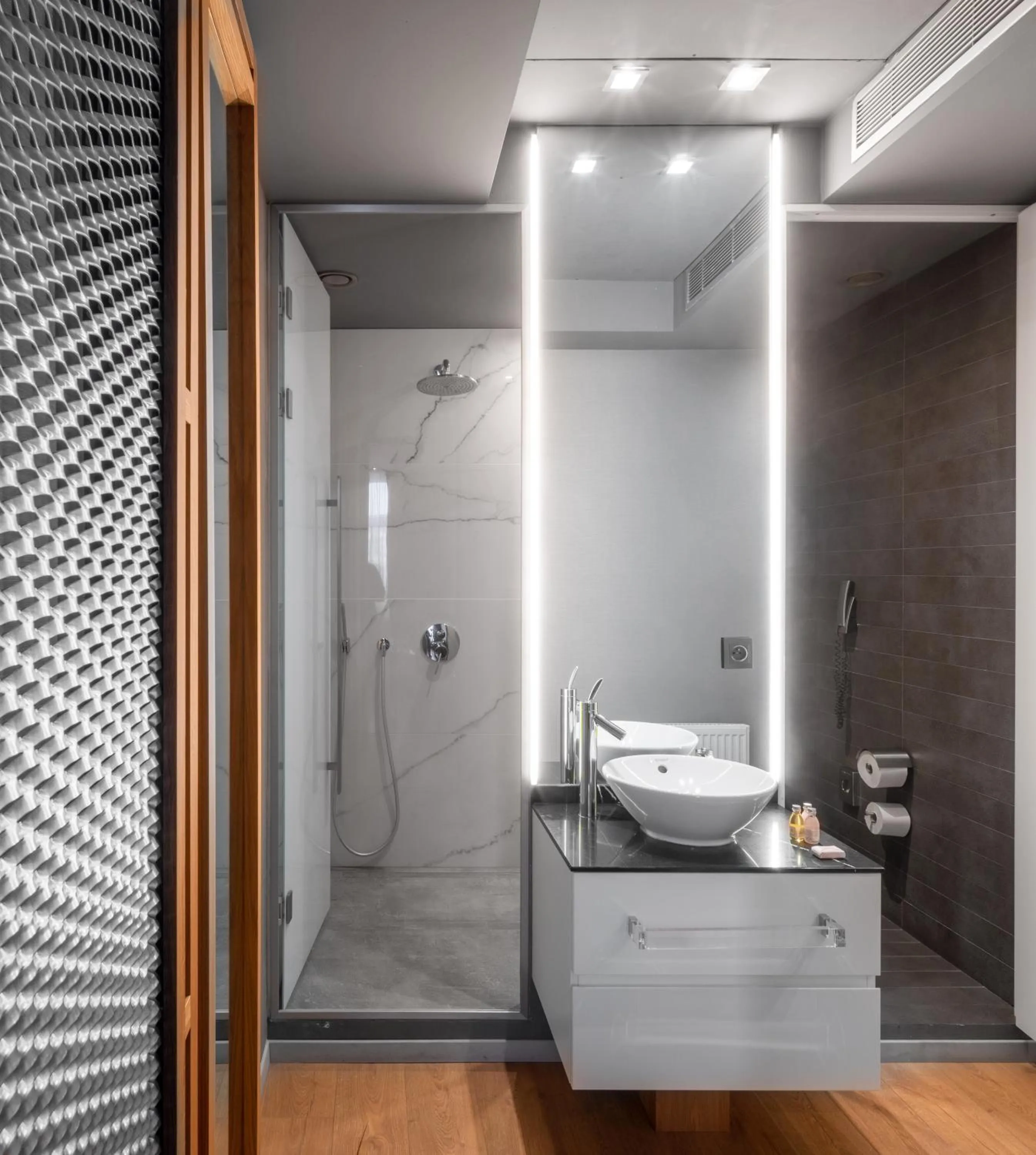 Shower in 987 Design Prague Hotel