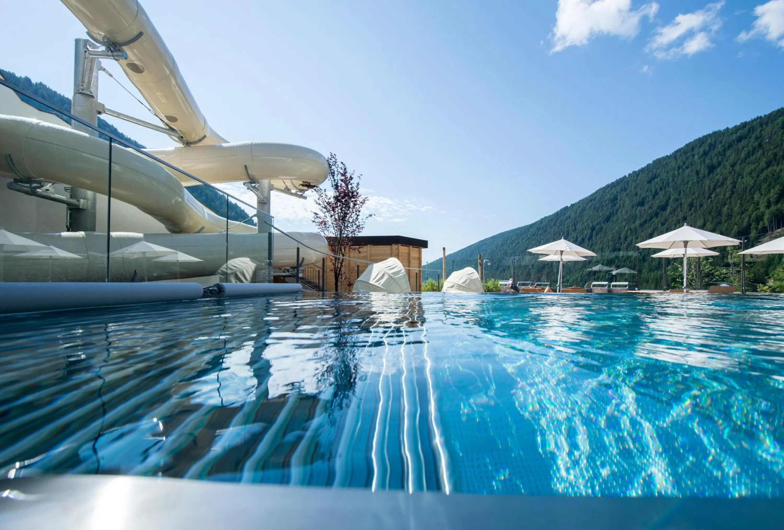 Open Air Bath in Familienhotel Huber
