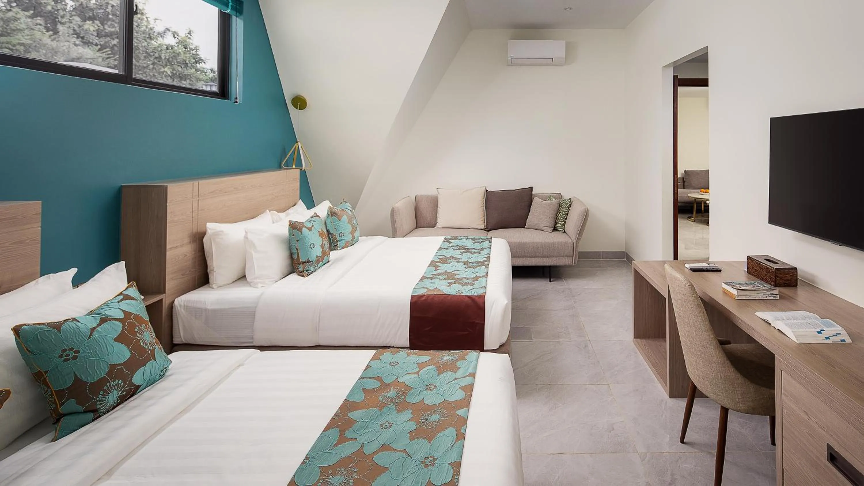 Bed in Vakara Hotel Kep