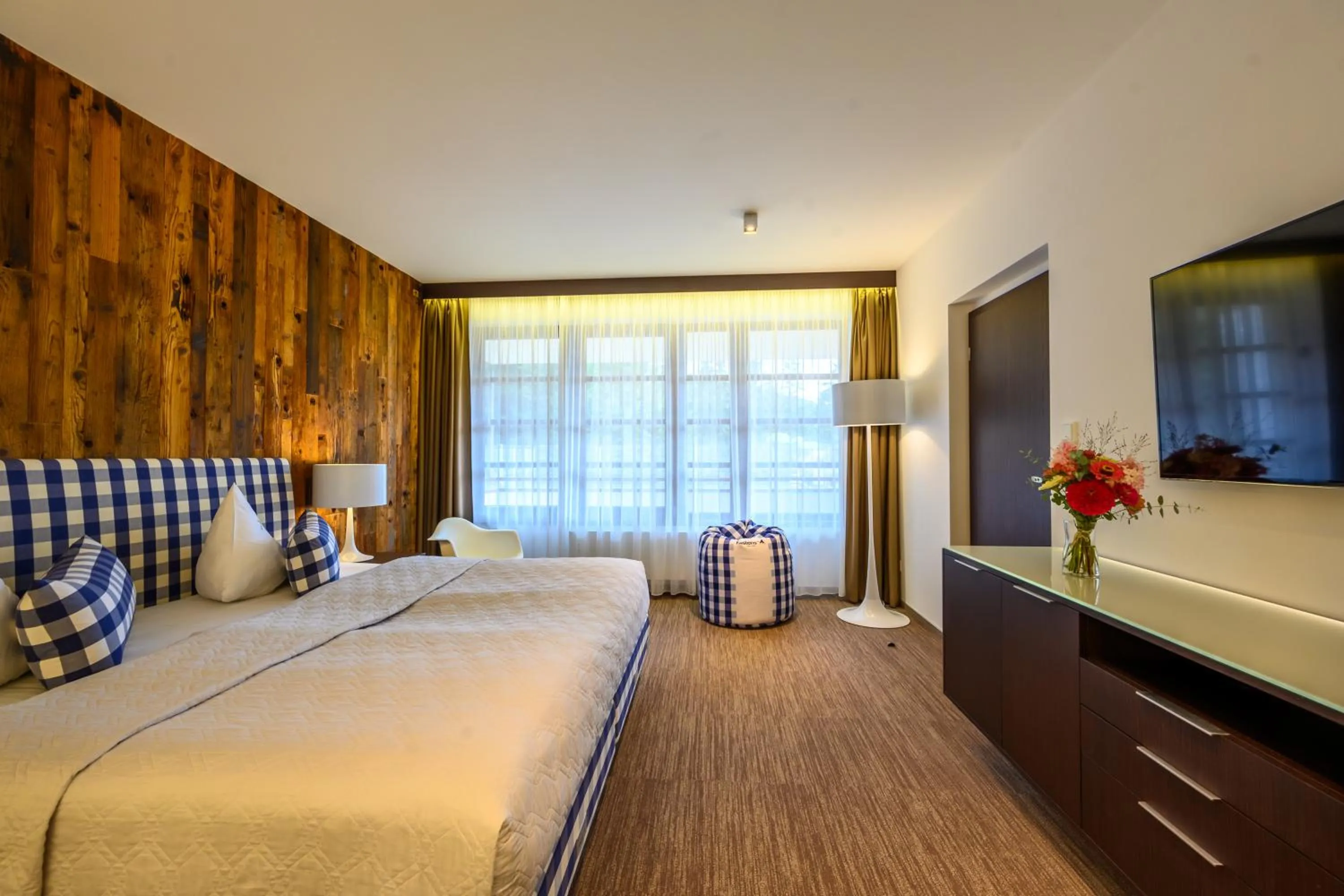 Bed in Hotel Bedriska Wellness Resort & Spa