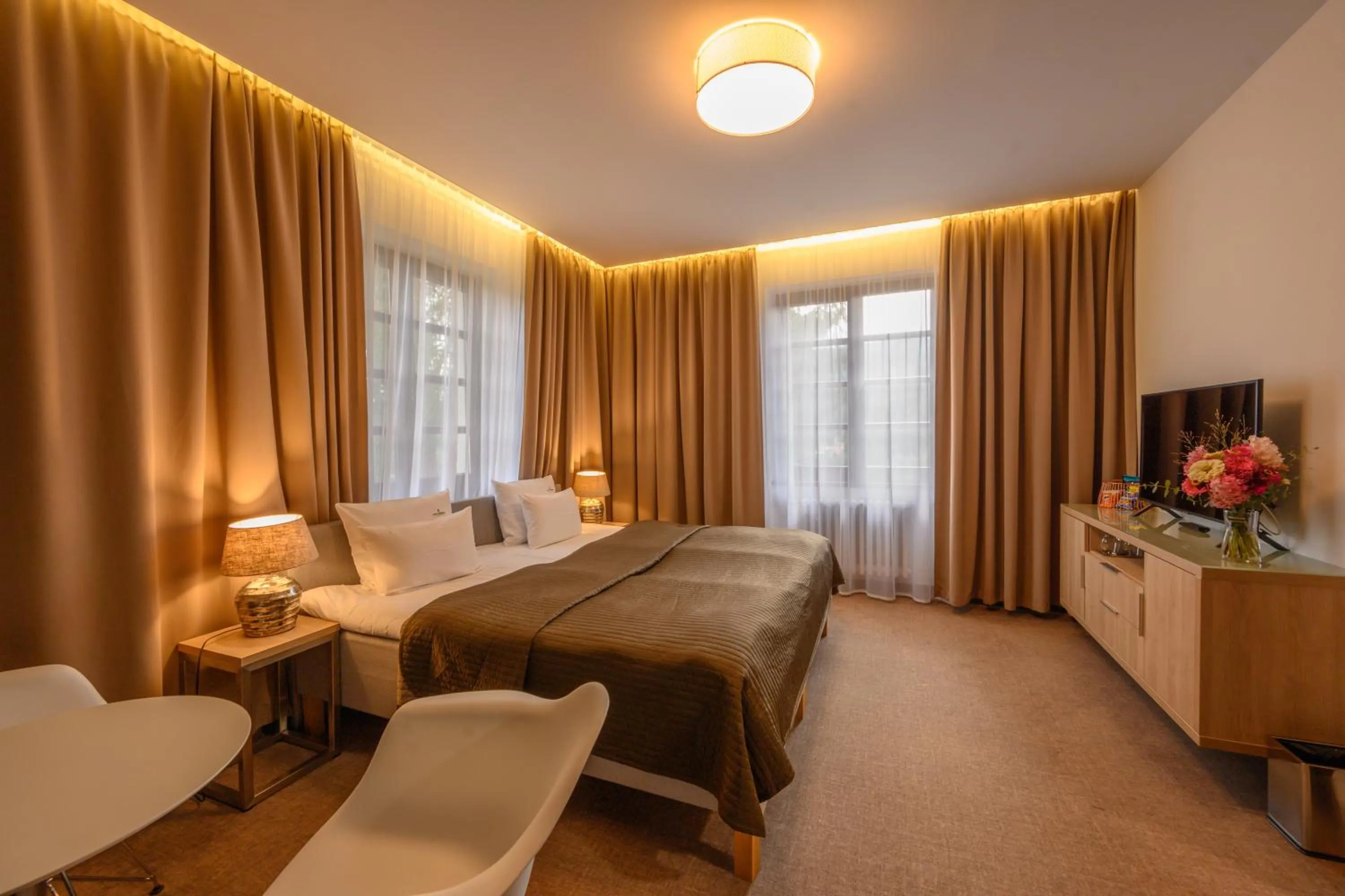 Bed in Hotel Bedriska Wellness Resort & Spa