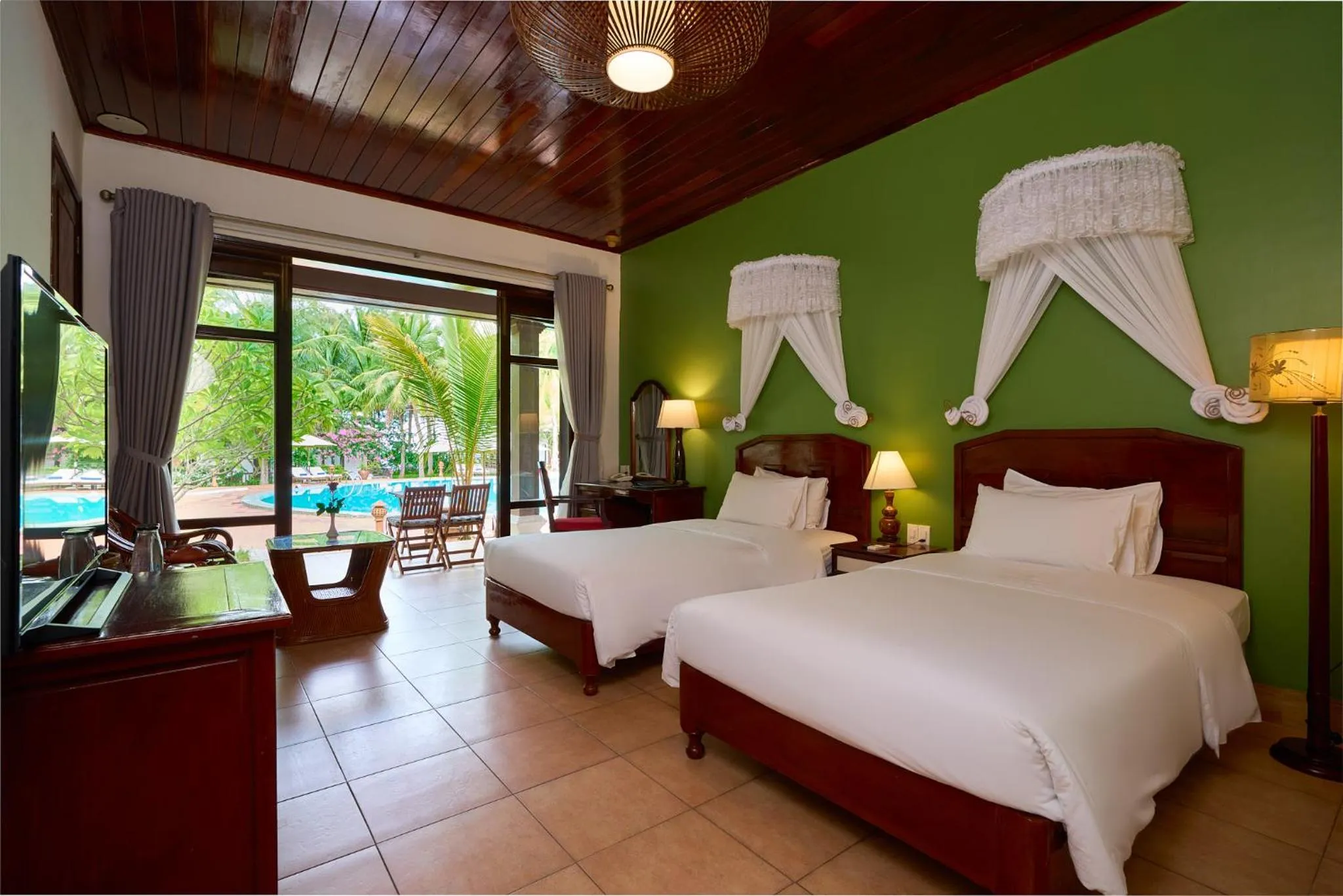 Bed in Lang Co Beach Resort