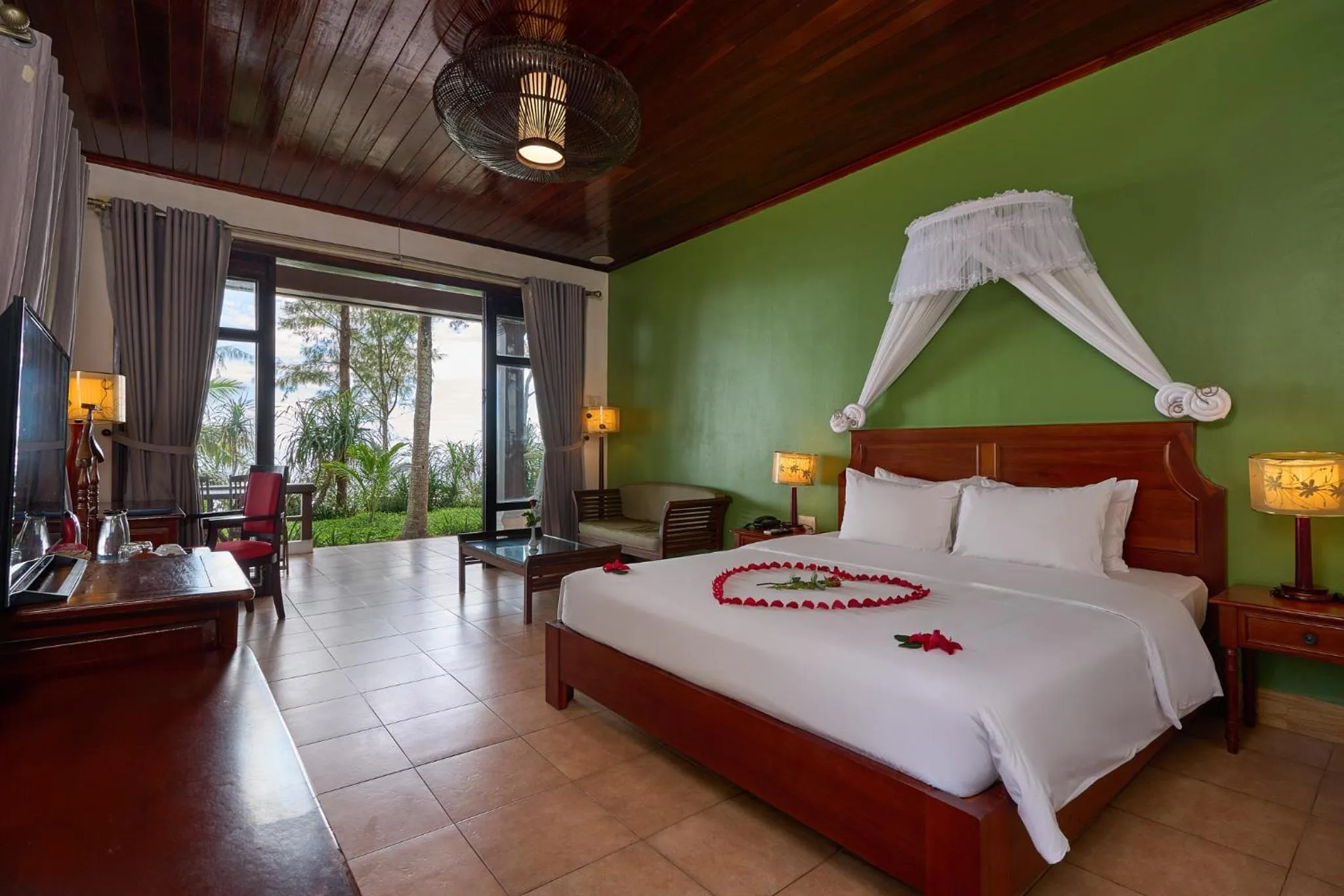 Bed in Lang Co Beach Resort