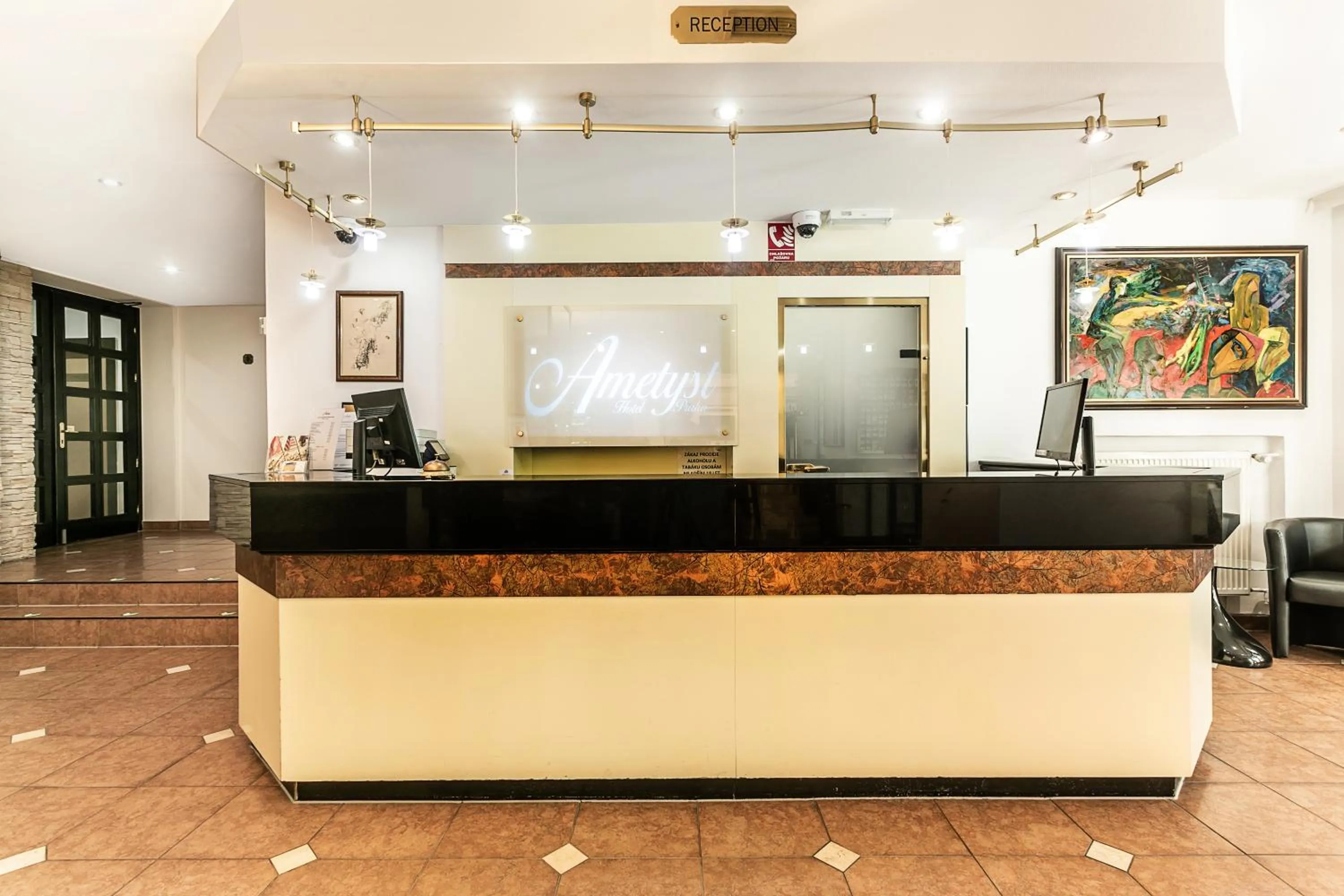 Lobby or reception in Ametyst Hotel Praha