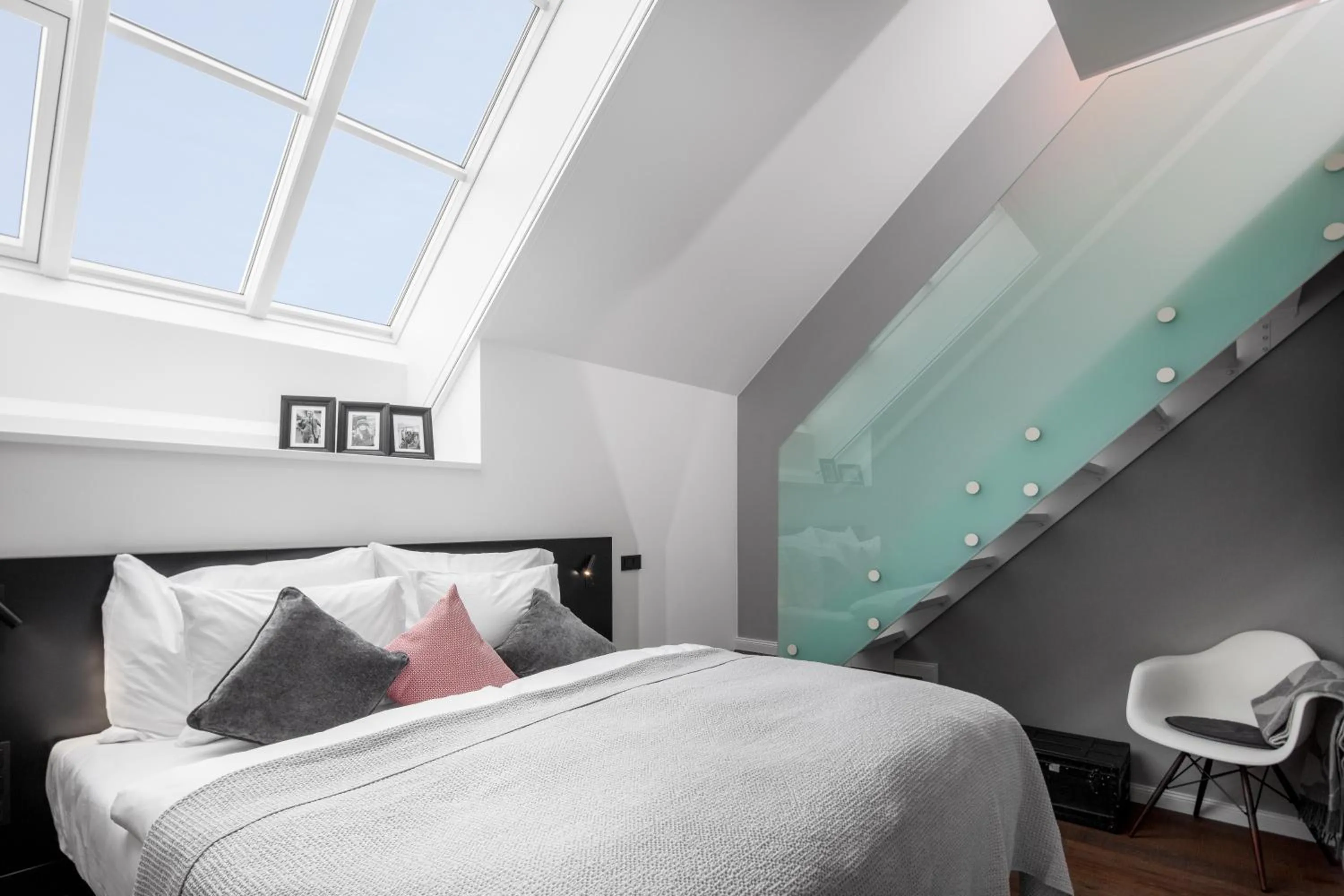 Bed in THE MANES Boutique Hotel Prague