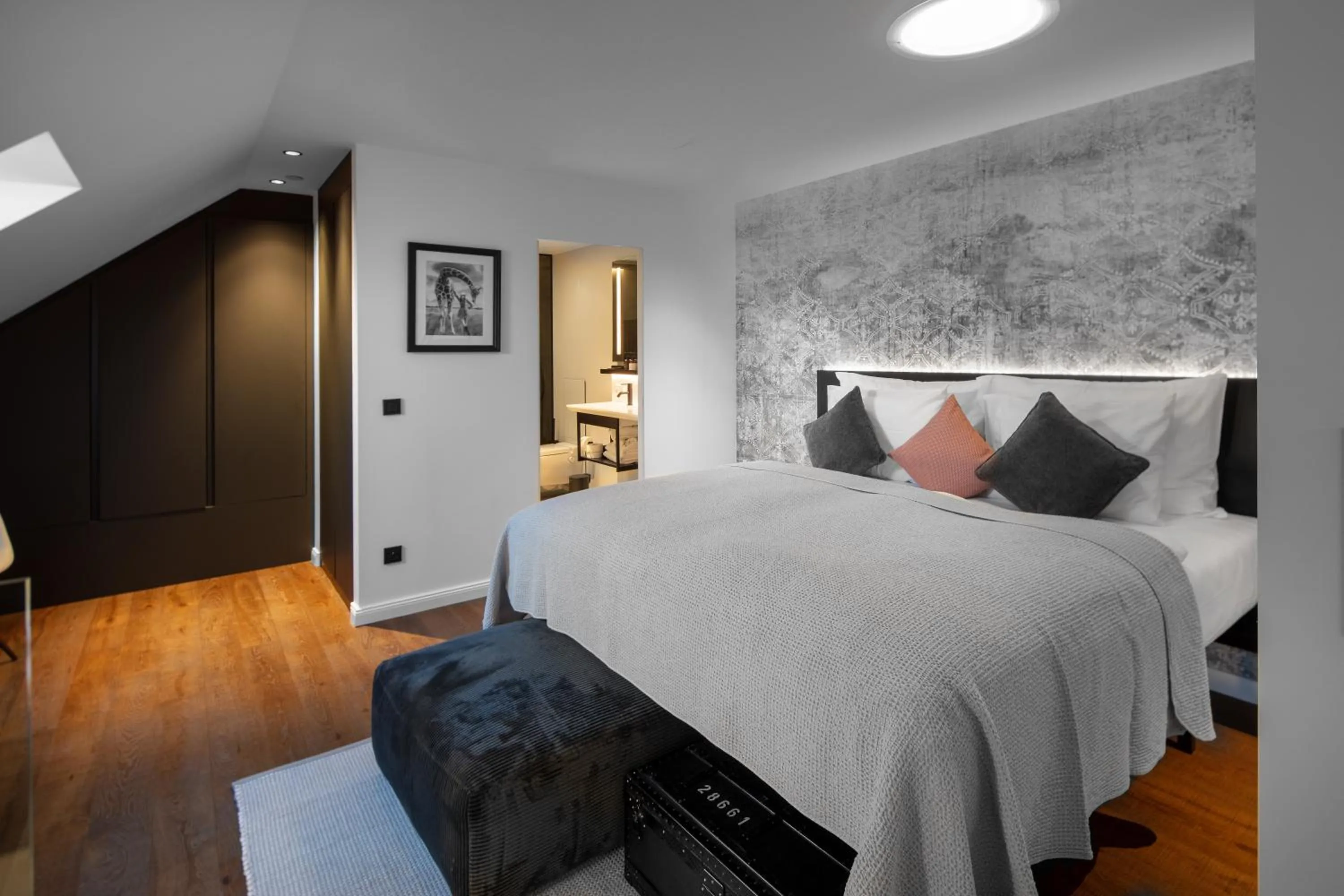 Bed in THE MANES Boutique Hotel Prague